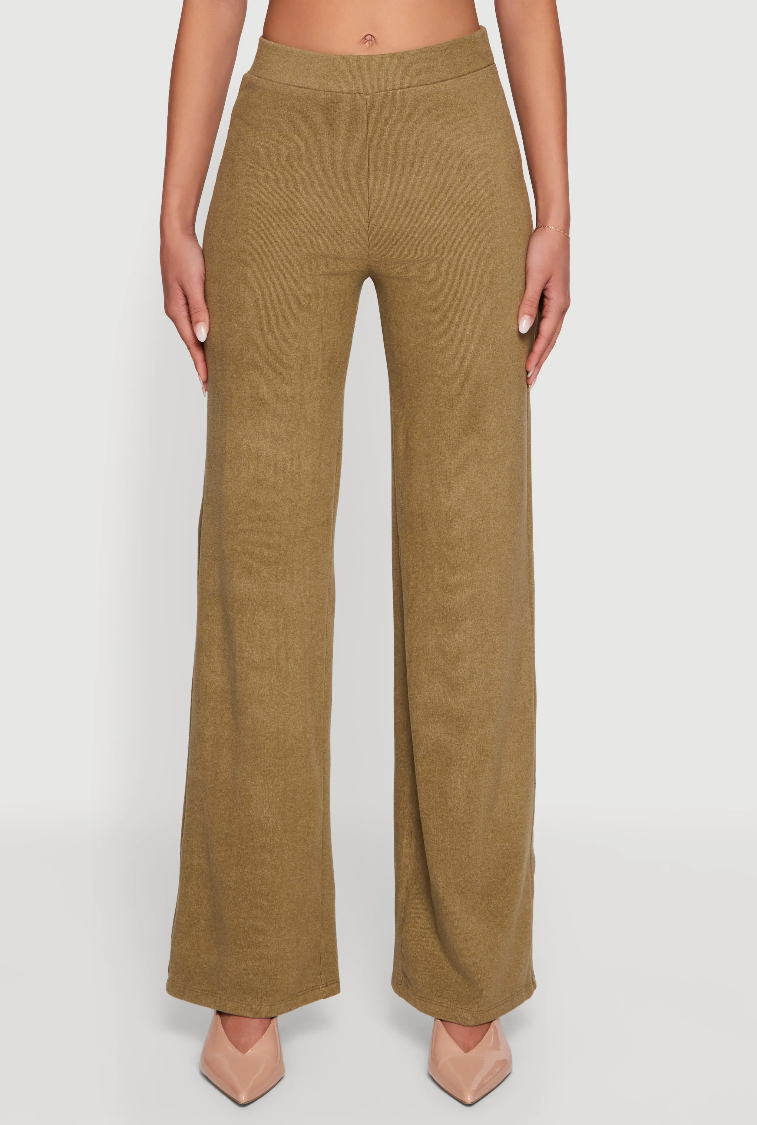 Brushed Knit High Waisted Wide Leg Pants sold by Rainbow product image thumbnail 3