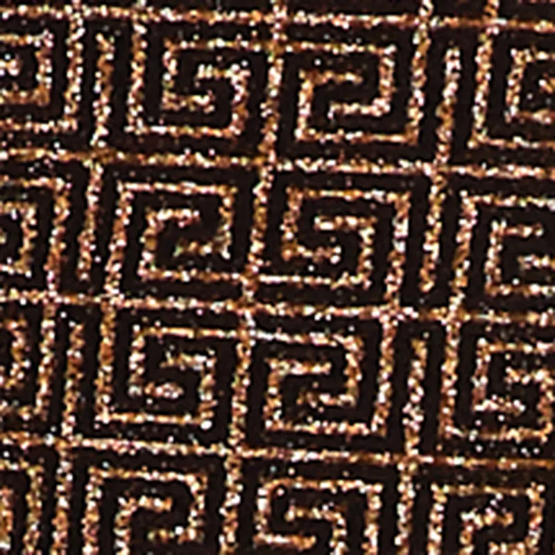 Greek Key Lurex Long Sleeve Open Tie Back Mini Dress sold by Rainbow product image thumbnail 4