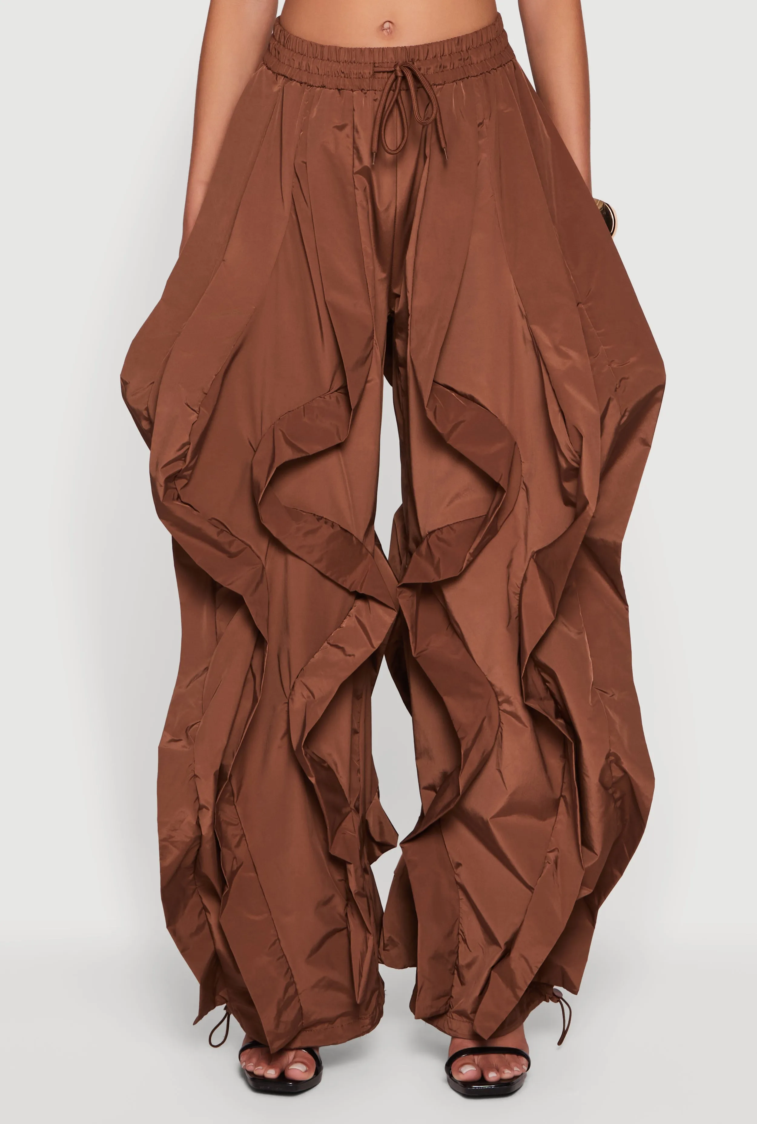 Drawstring Waist Ruffle Parachute Pants sold by Rainbow product image thumbnail 5