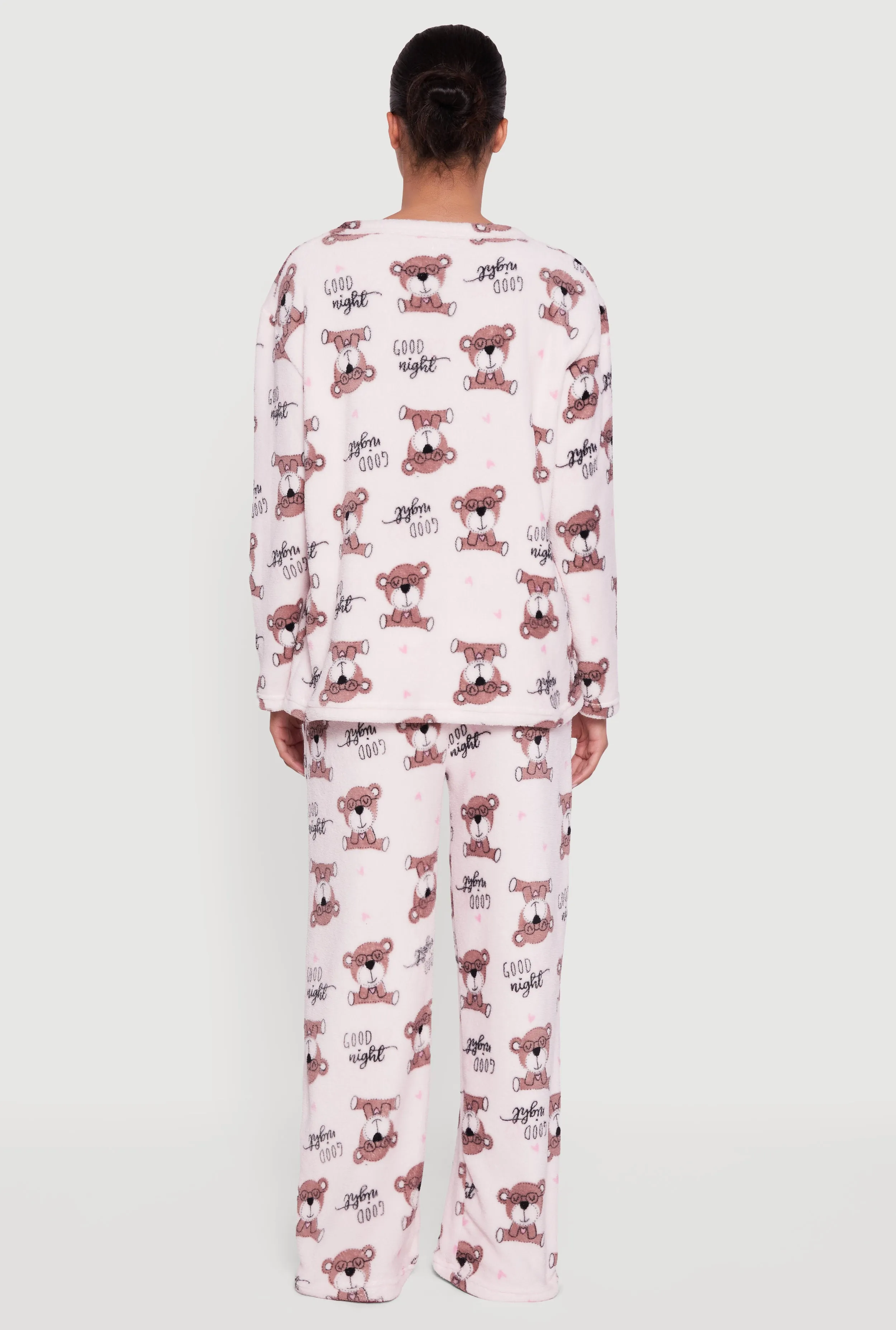 Cozy Plush Teddy Bear Print 3 Piece Pajama Gift Set sold by Rainbow product image thumbnail 5