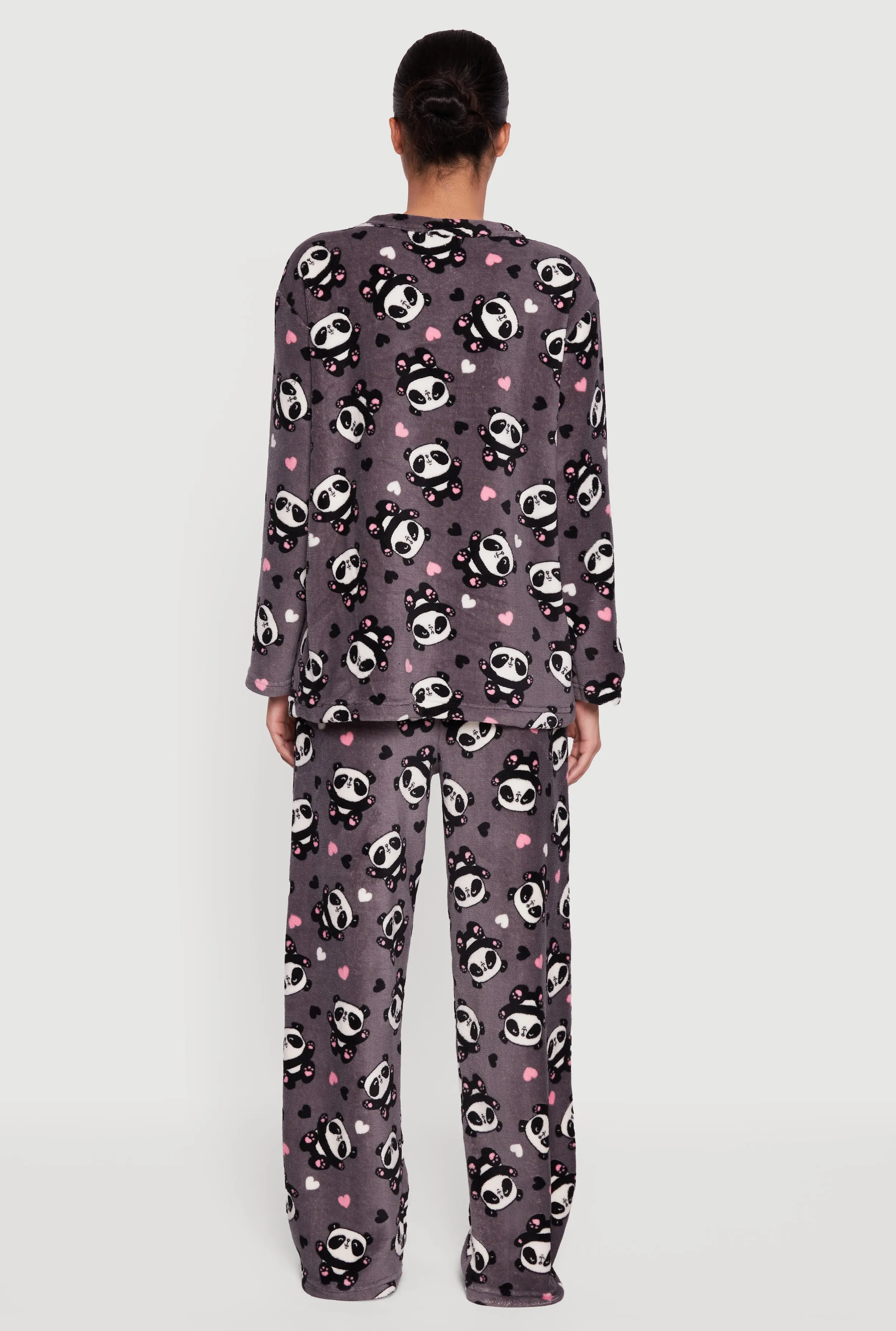 Plush Panda Bear Print Pajama Gift Set sold by Rainbow product image thumbnail 5