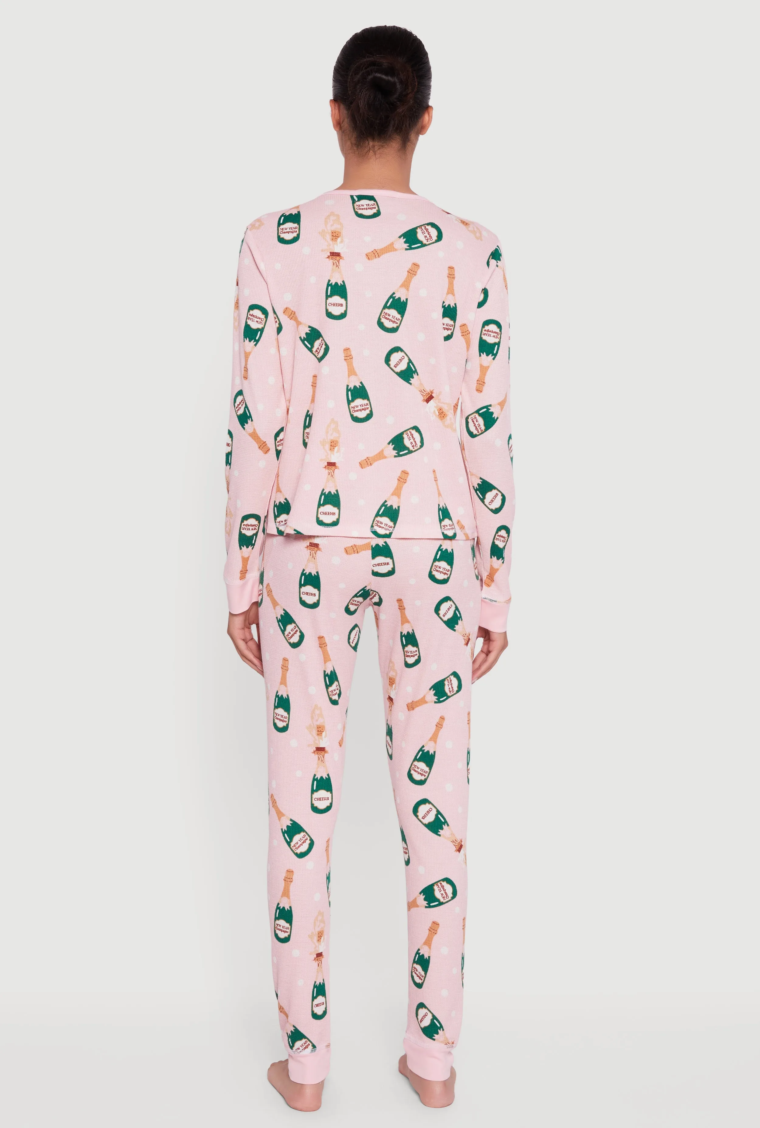 Champagne Print Pajama Gift Set with Eye Mask sold by Rainbow product image thumbnail 5