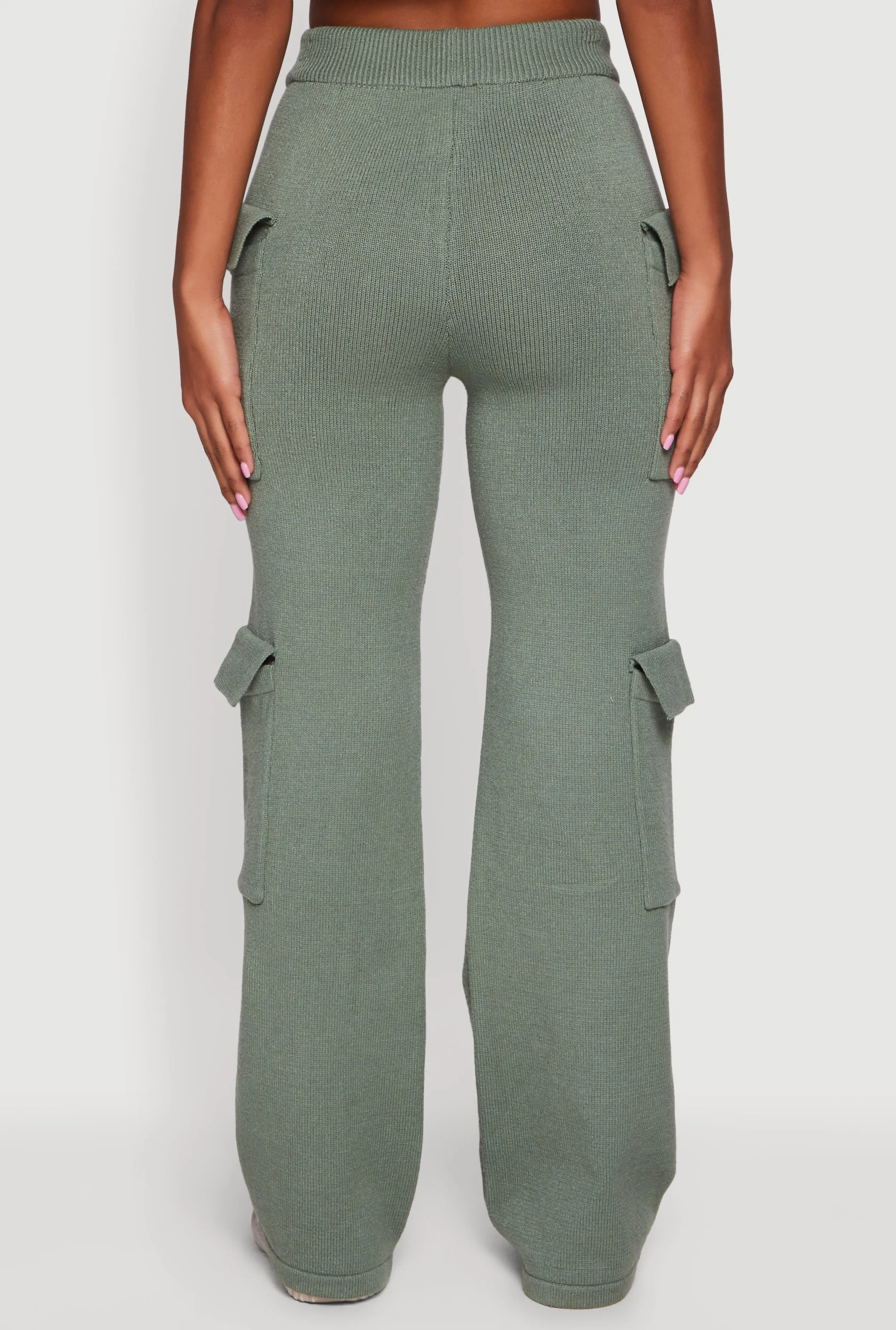 Drawstring Waist Straight Leg Utility Sweatpants sold by Rainbow product image thumbnail 5