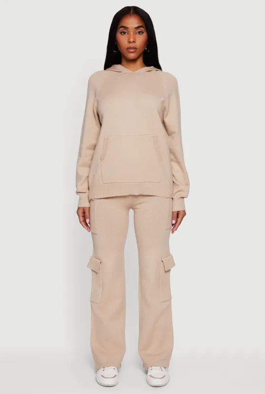 Drawstring Waist Straight Leg Utility Sweatpants sold by Rainbow