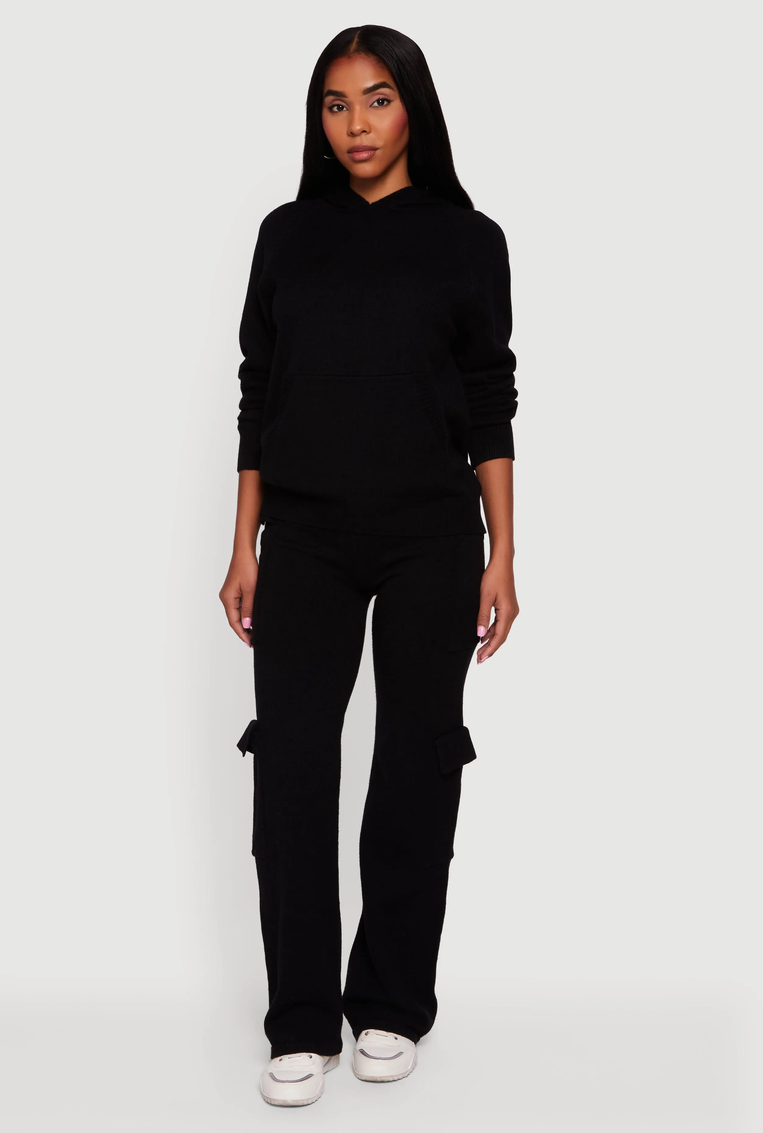 Drawstring Waist Straight Leg Utility Sweatpants sold by Rainbow product image thumbnail 2