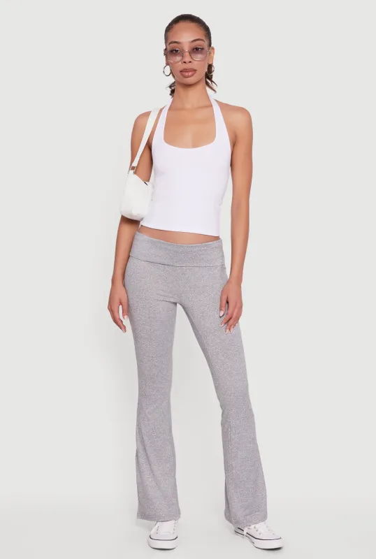 Fold Over Boot Cut Casual Pants sold by Rainbow