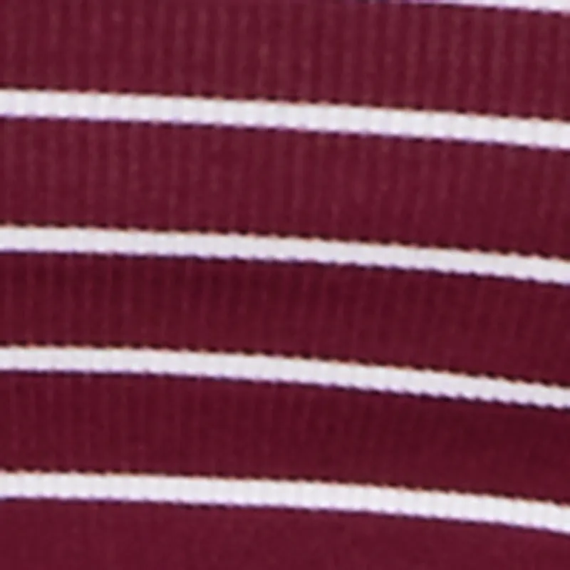 Striped Rib Knit Cropped Long Sleeve Scoop Neck Tee sold by Rainbow product image thumbnail 4