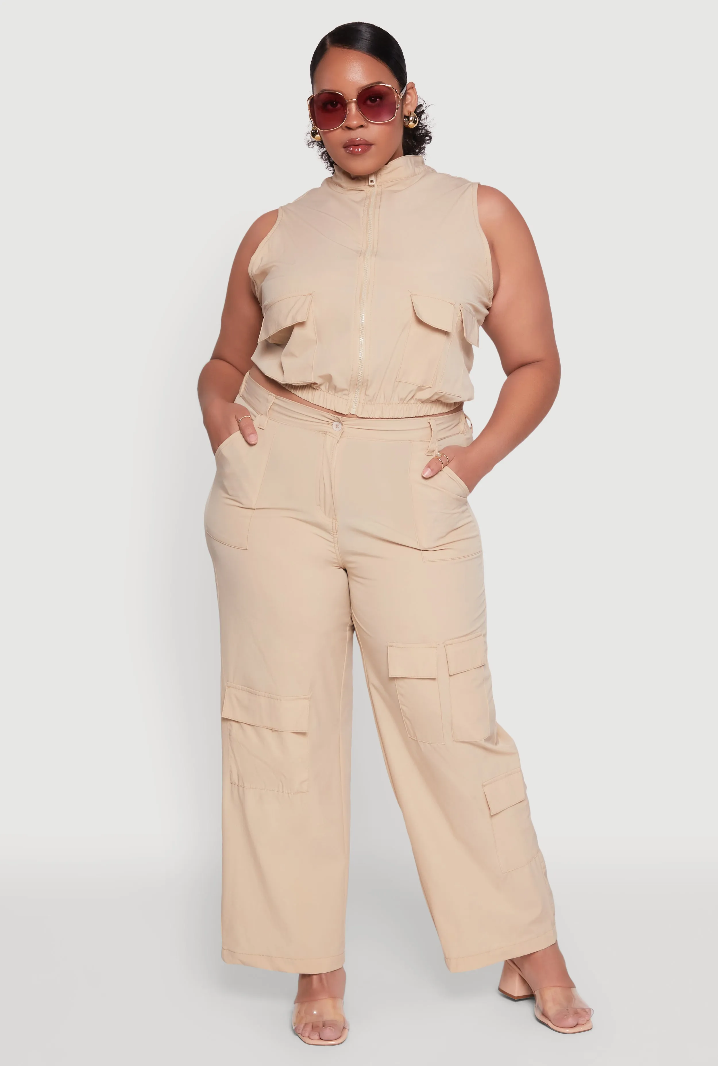 Plus Size Straight Leg Cargo Pants sold by Rainbow product image thumbnail 3