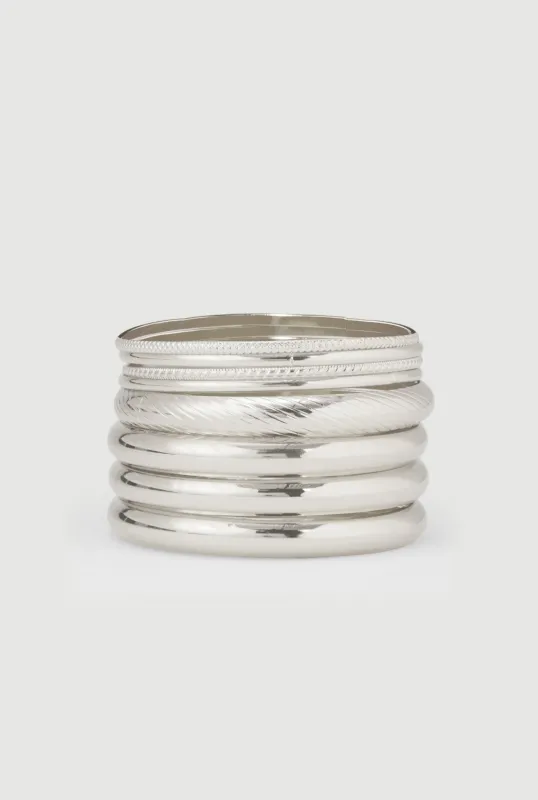 Assorted Metallic Bangles Set of 8 sold by Rainbow
