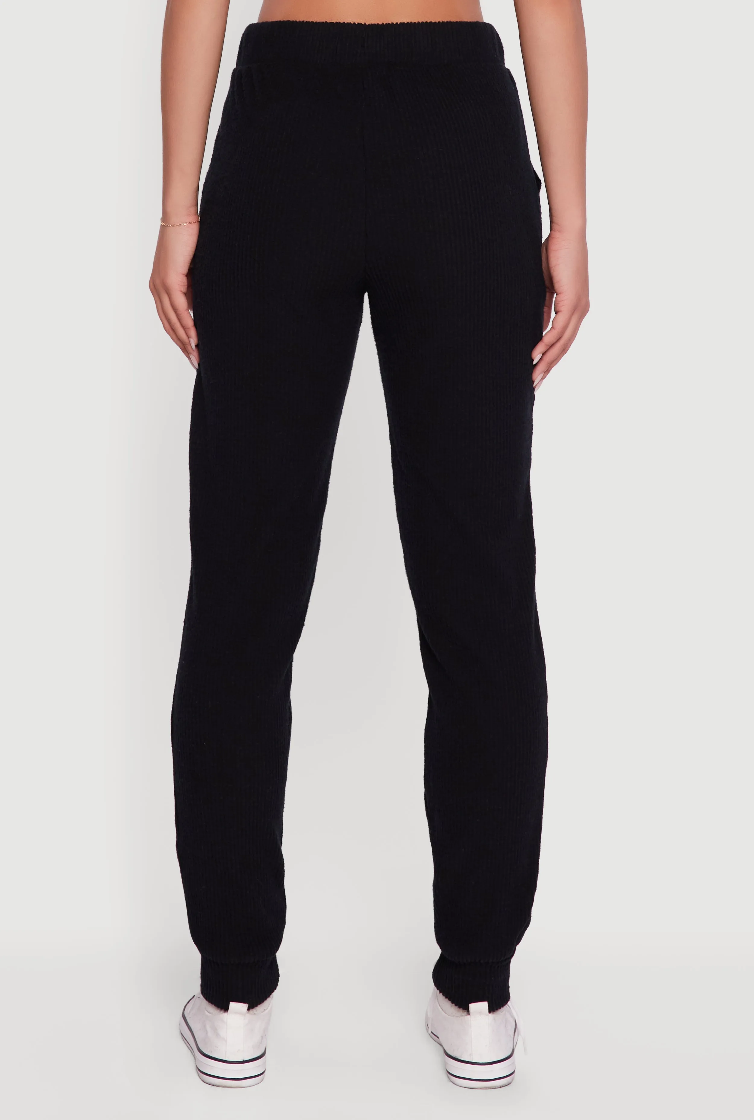 Brushed Rib Knit Drawstring Waist Joggers sold by Rainbow product image thumbnail 5