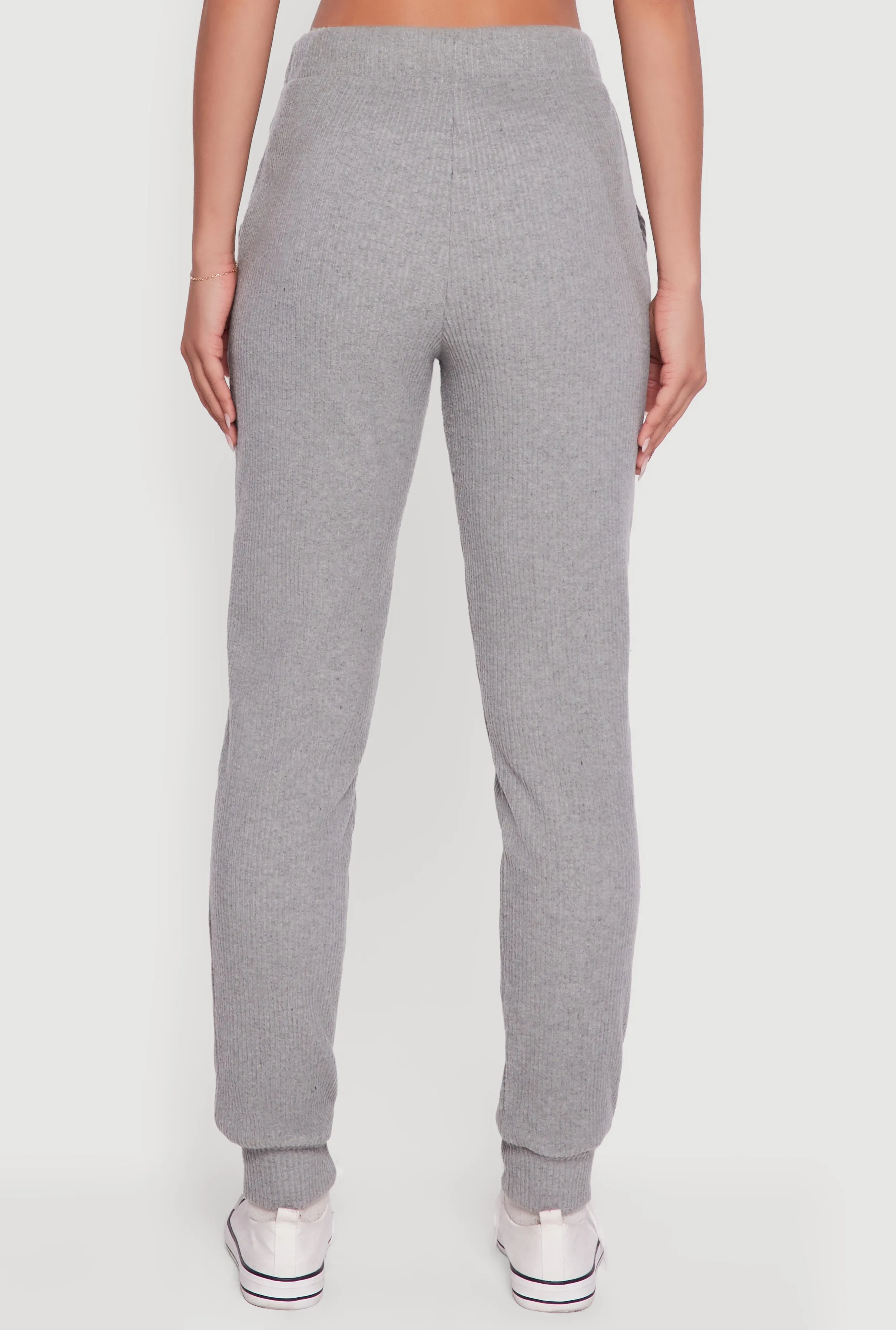 Brushed Rib Knit Drawstring Waist Joggers sold by Rainbow product image thumbnail 5