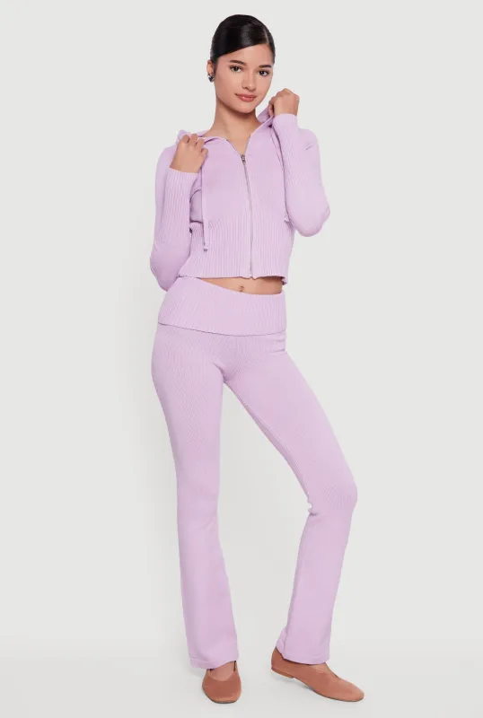 Slim Bootcut Fold Over Pants sold by Rainbow