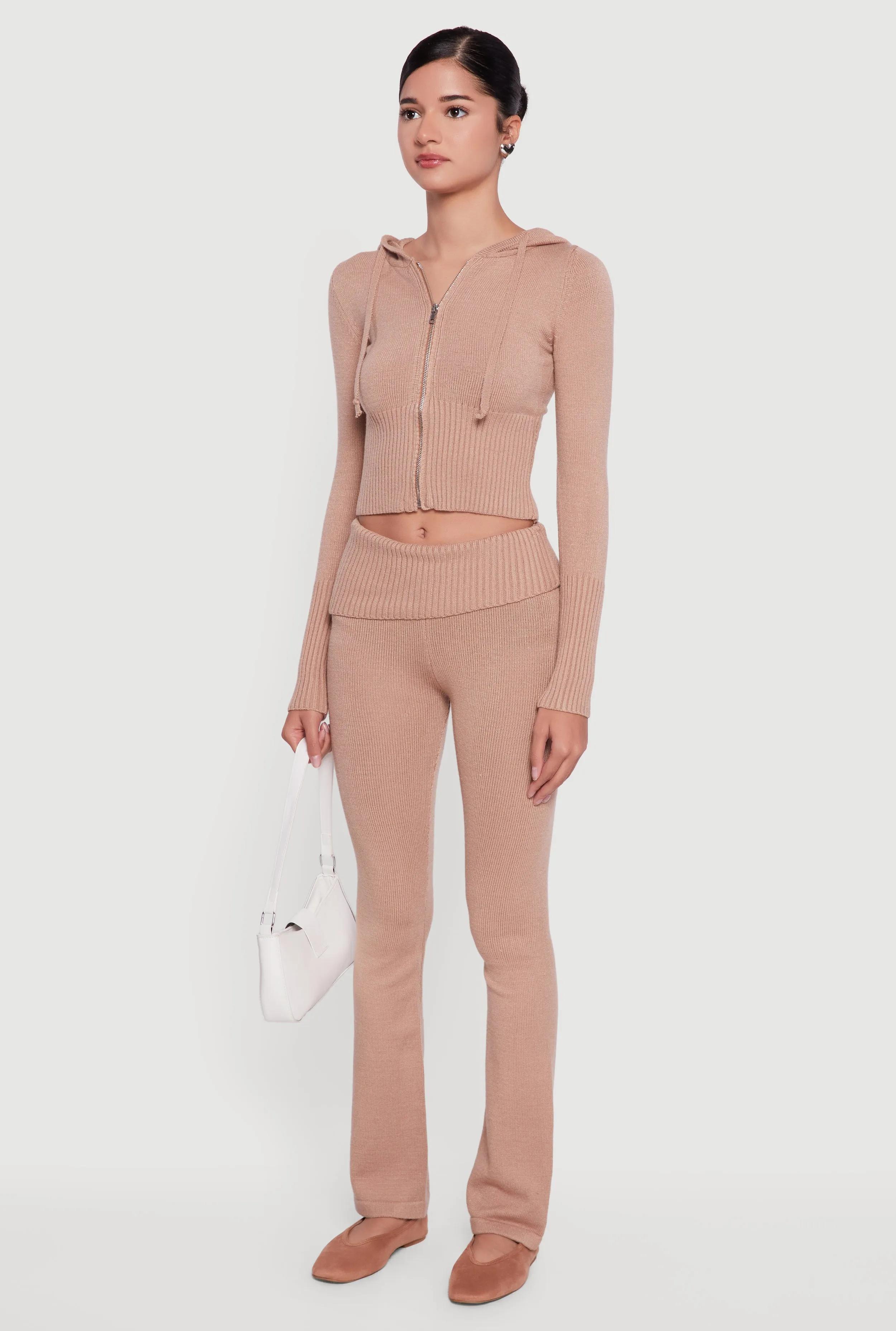 Zip Front Hooded Cropped Sweater sold by Rainbow product image thumbnail 5