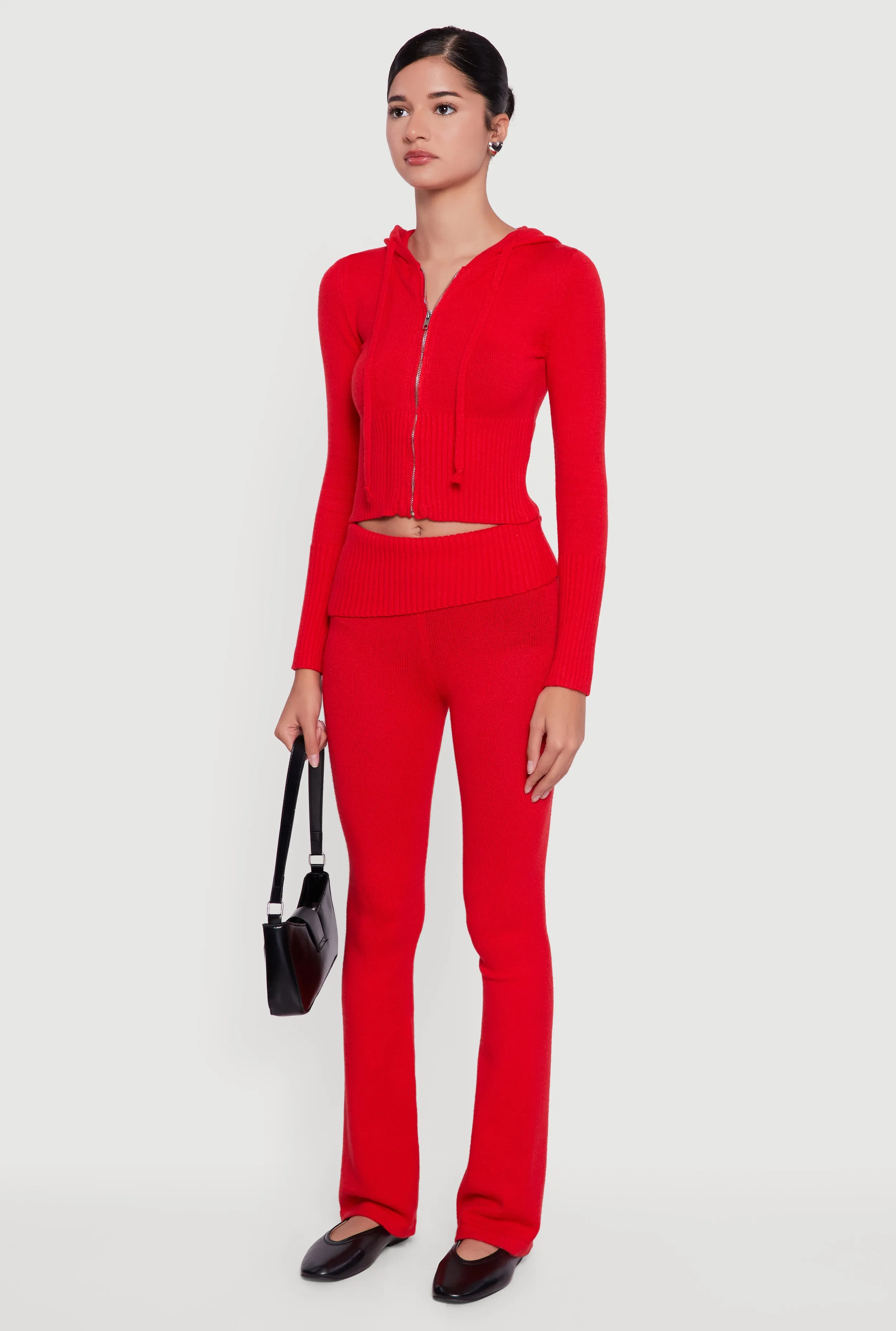 Zip Front Hooded Cropped Sweater sold by Rainbow product image thumbnail 5