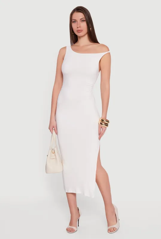 One Shoulder Sleeveless Side Slit Dress sold by Rainbow