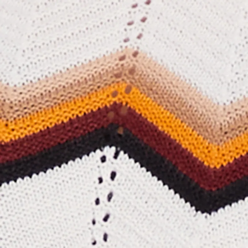 Plus Size Chevron Patterned Caged Back Sweater sold by Rainbow product image thumbnail 4