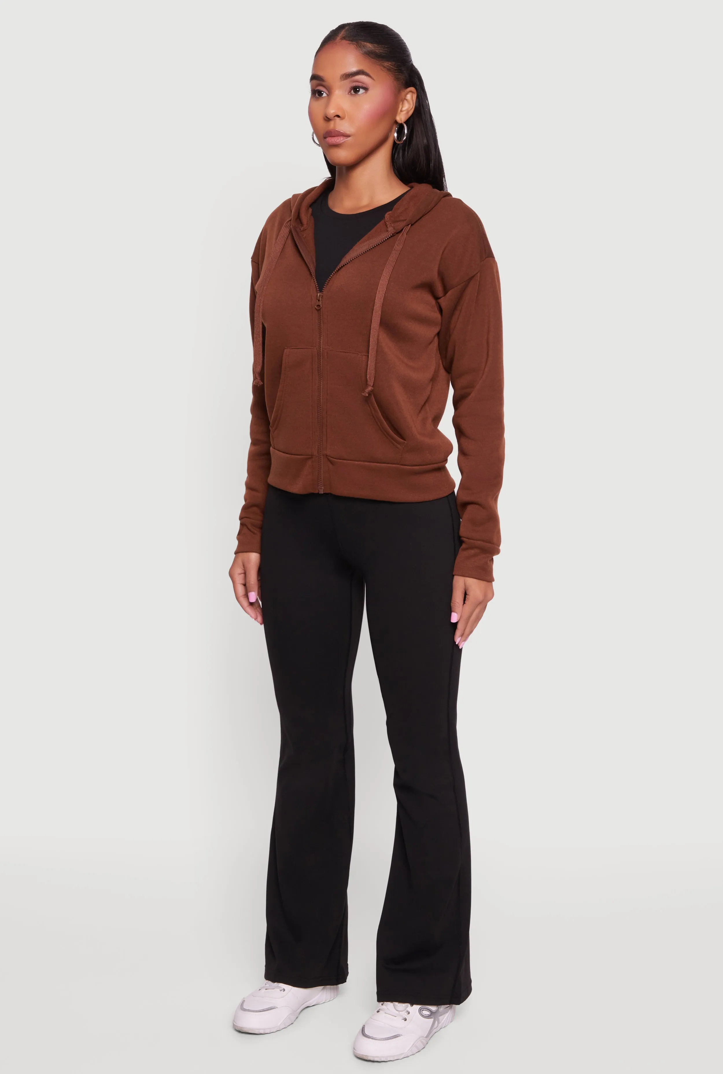 Fleece Zip Front Hooded Sweatshirt sold by Rainbow product image thumbnail 5