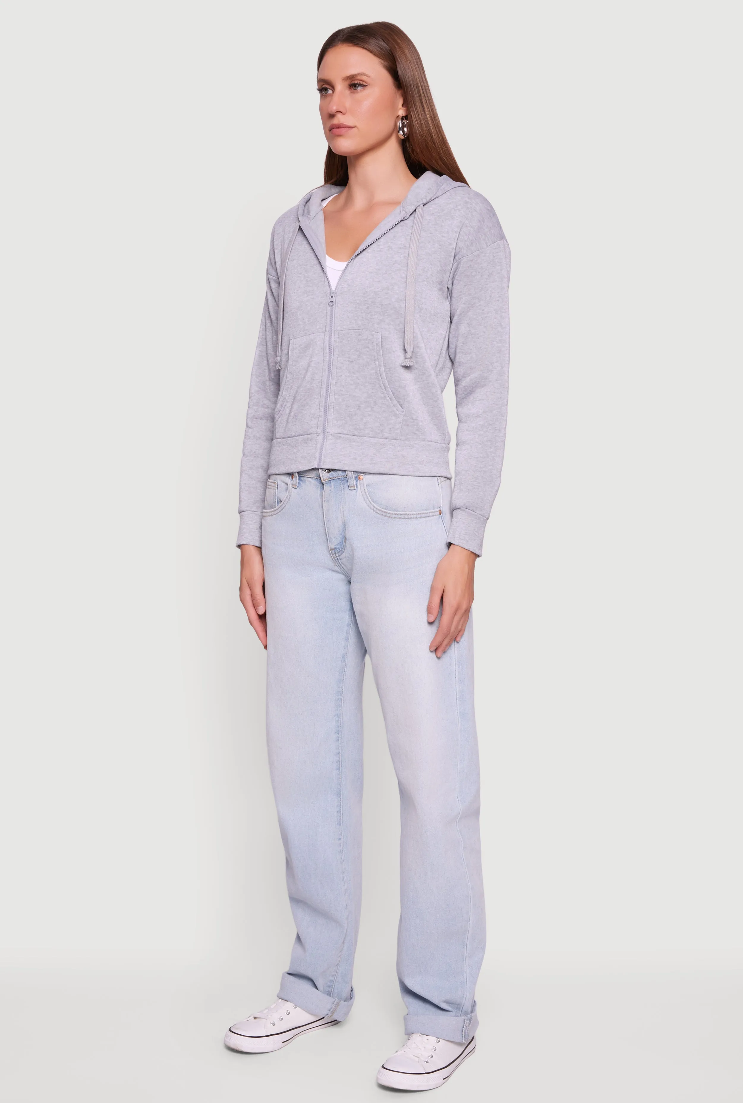 Fleece Zip Front Hooded Sweatshirt sold by Rainbow product image thumbnail 5