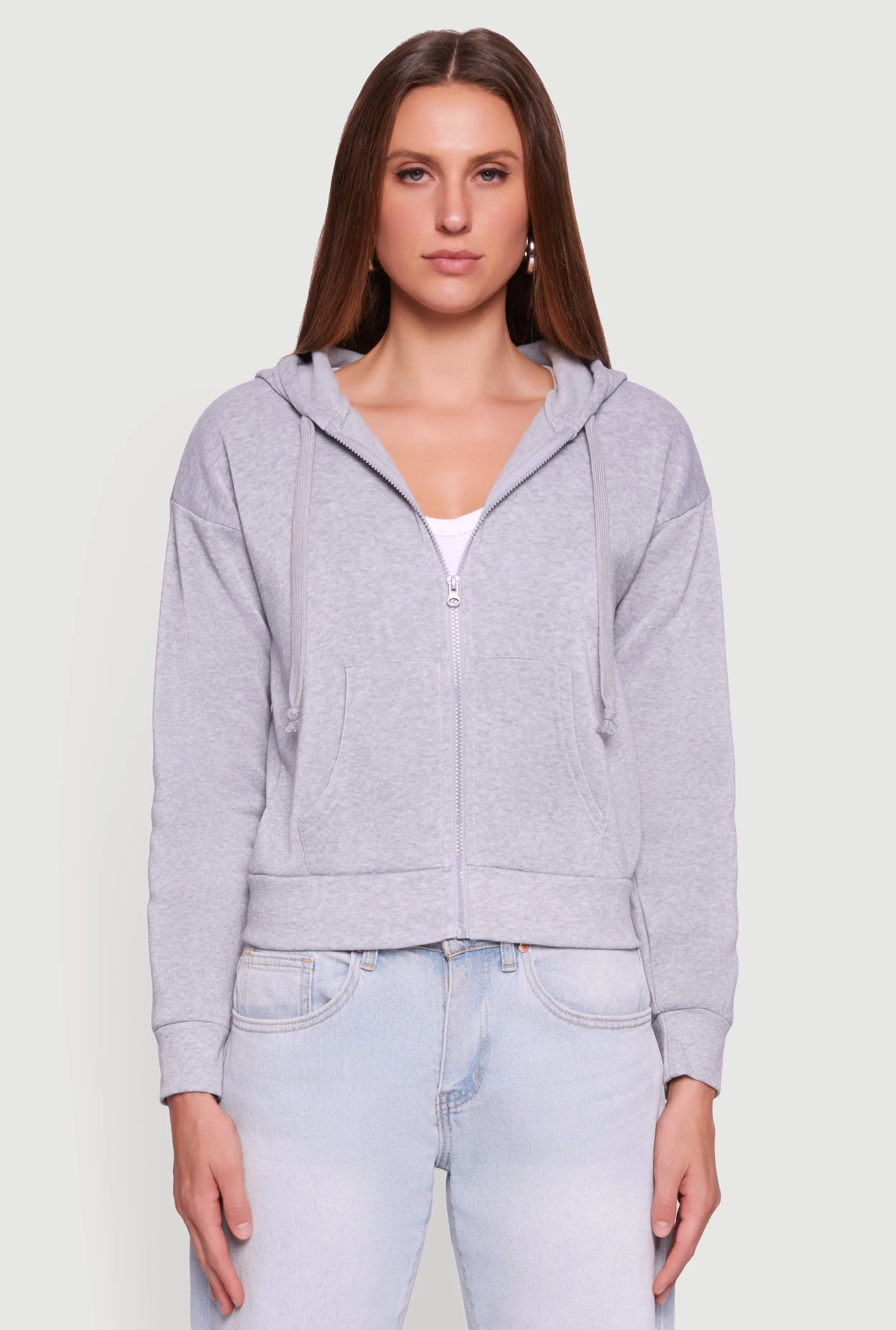 Fleece Zip Front Hooded Sweatshirt sold by Rainbow product image thumbnail 2