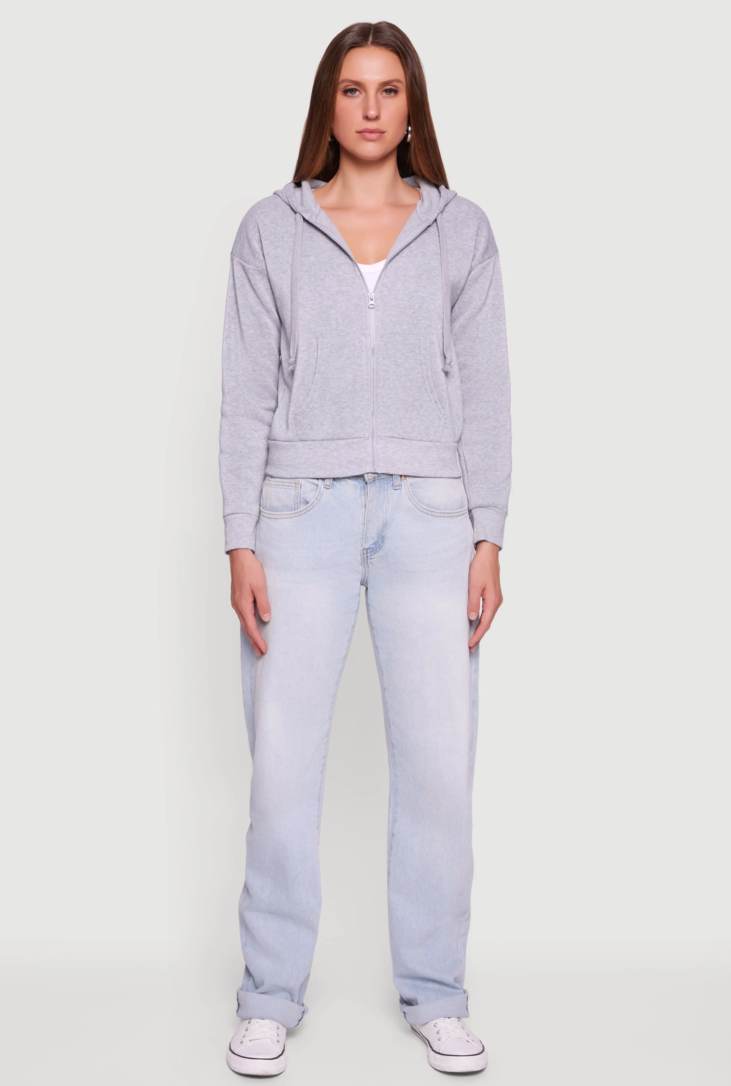 Fleece Zip Front Hooded Sweatshirt sold by Rainbow product image thumbnail 3