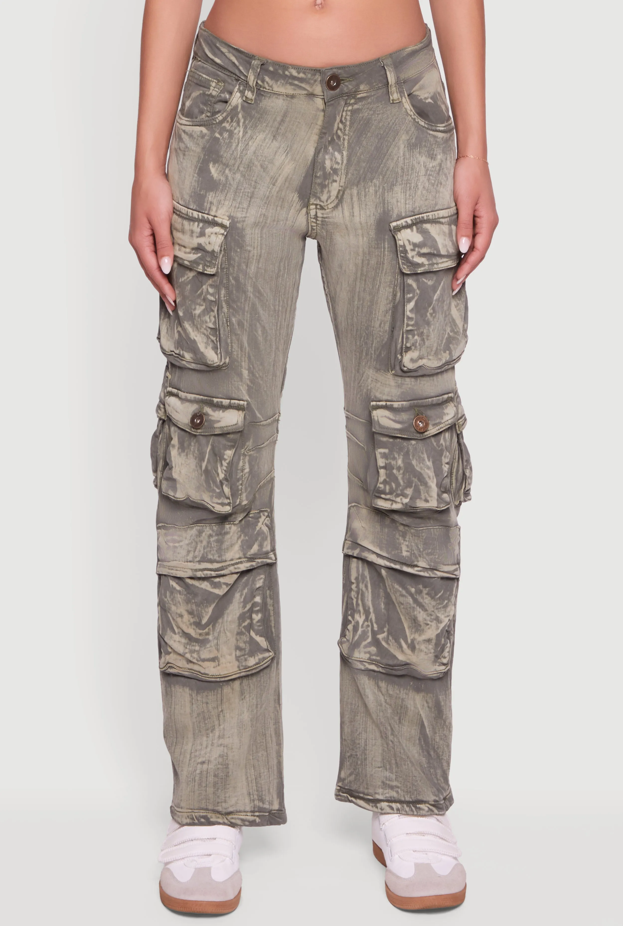 Acid Wash Straight Leg Utility Jeans sold by Rainbow product image thumbnail 5
