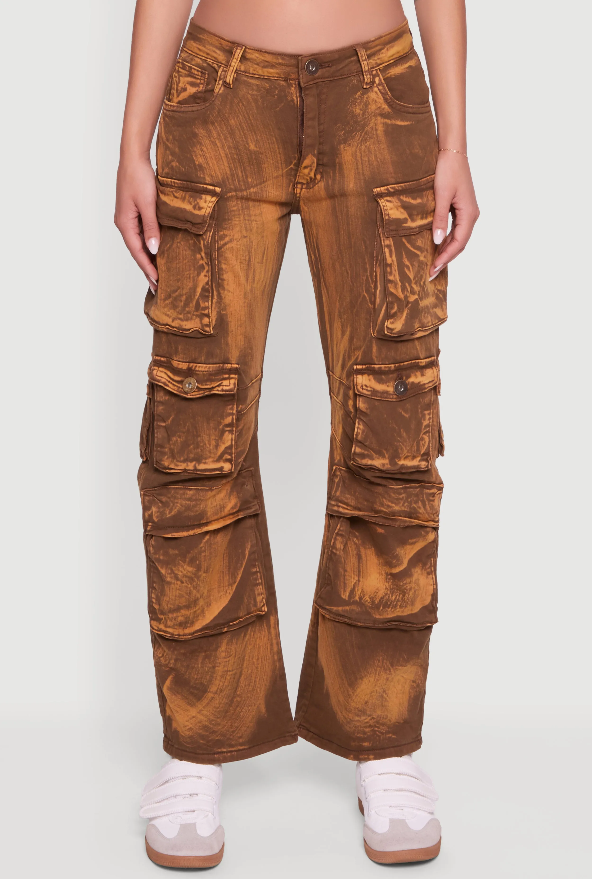 Acid Wash Straight Leg Utility Jeans sold by Rainbow product image thumbnail 5