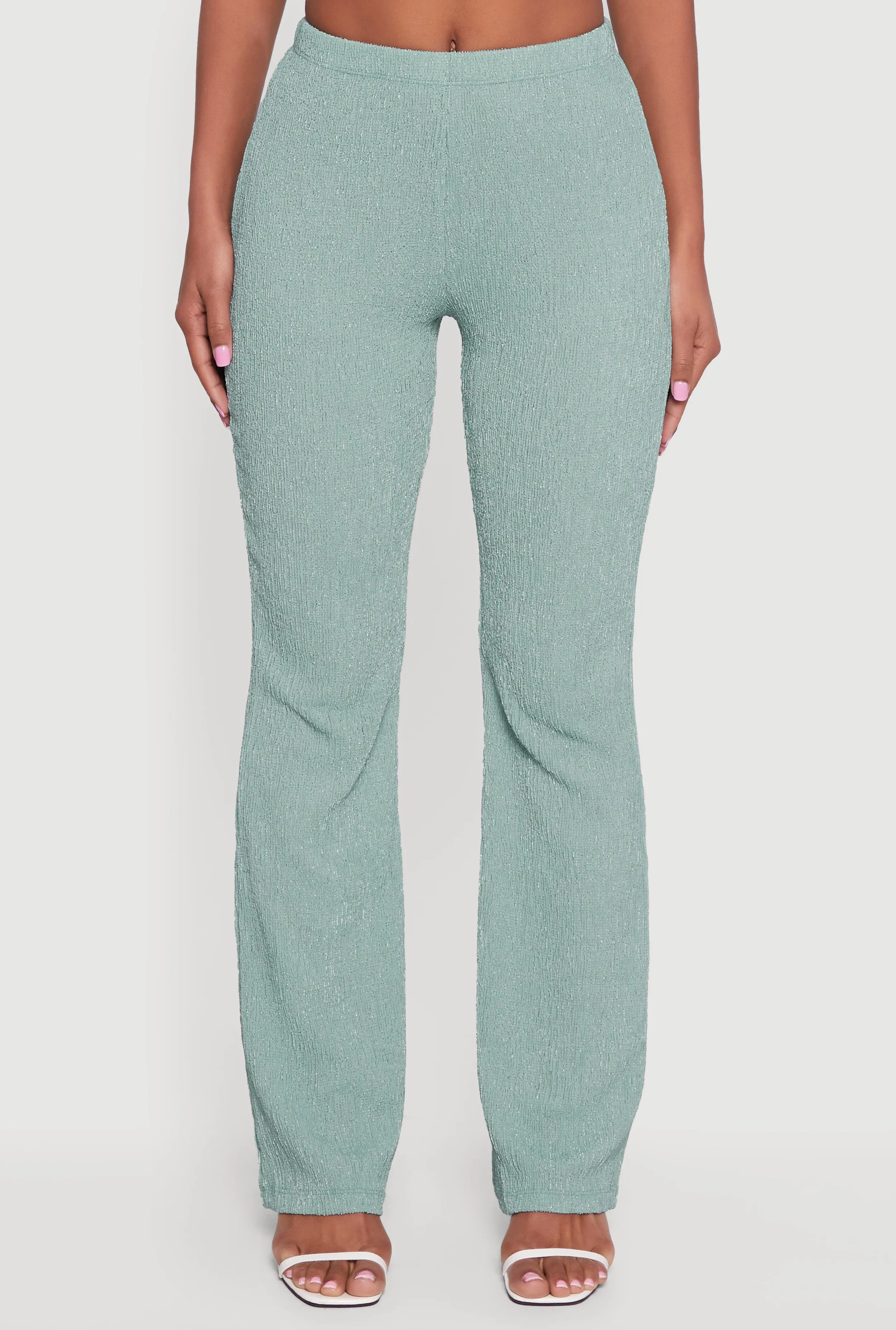 Textured Knit High Waisted Slim Bootcut Pants sold by Rainbow product image thumbnail 3