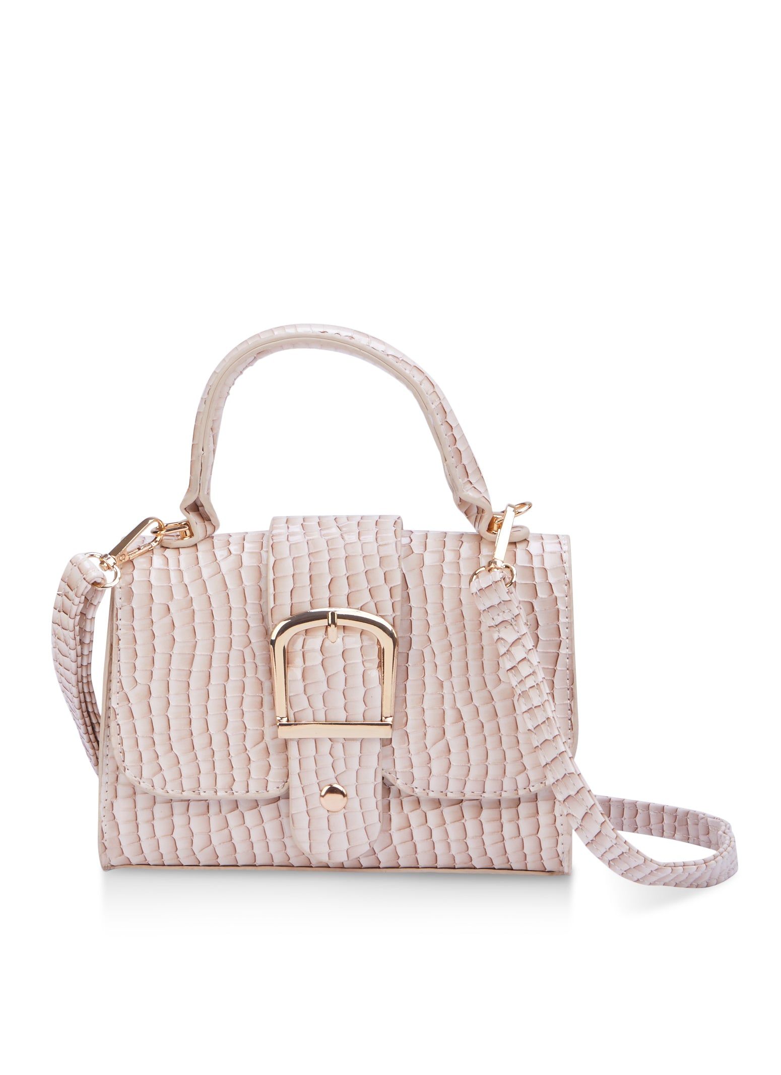 Faux Croc Buckle Detail Handbag sold by Rainbow product image thumbnail 2