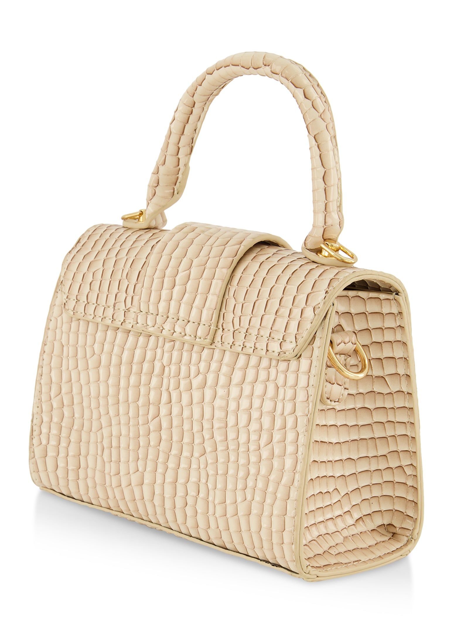 Faux Croc Buckle Detail Handbag sold by Rainbow product image thumbnail 3
