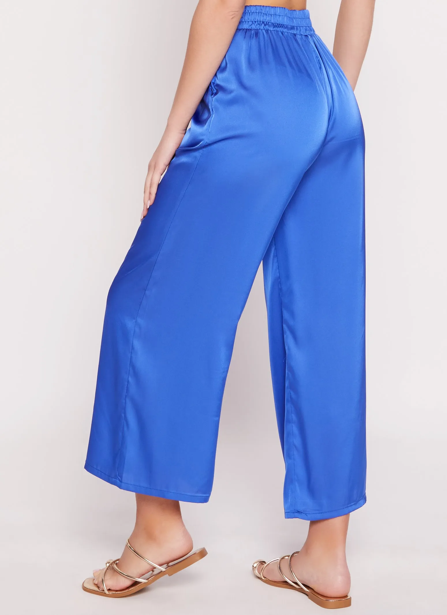 Satin High Waist Palazzo Pants sold by Rainbow product image thumbnail 3