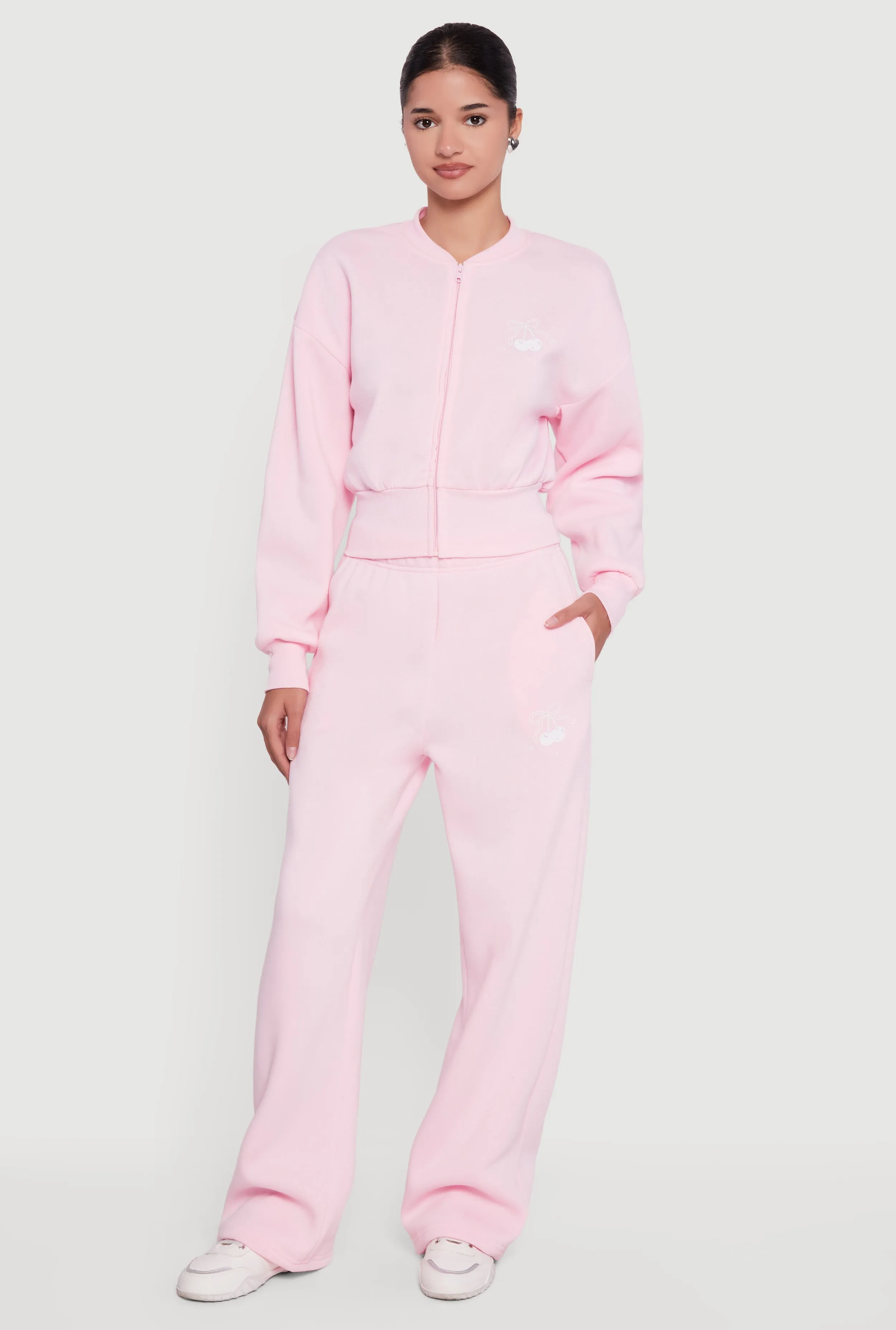 Cherry Graphic Straight Leg Sweatpants sold by Rainbow