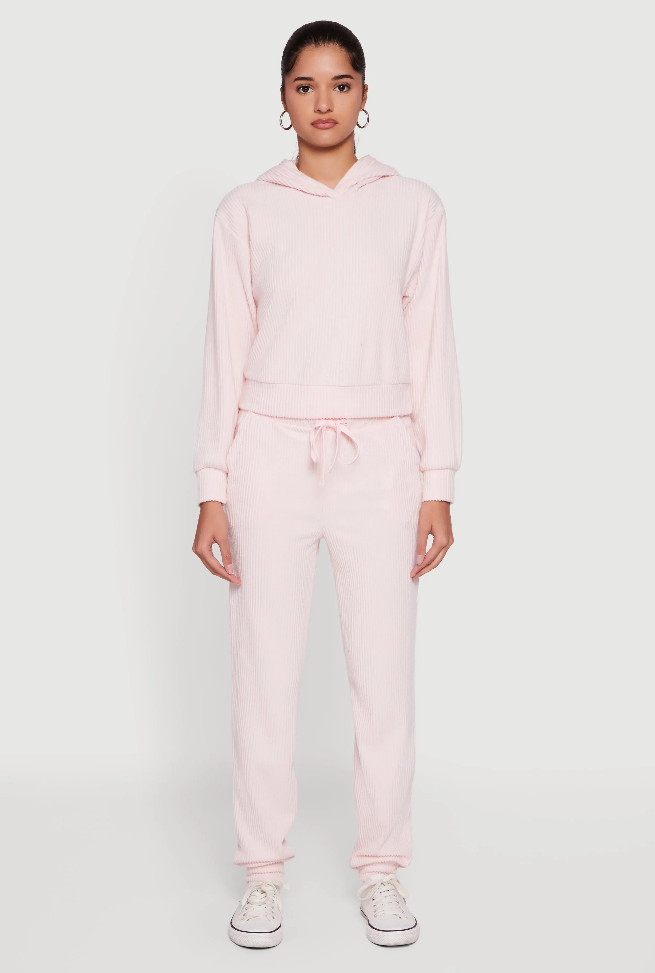 Brushed Rib Knit Drawstring Waist Joggers sold by Rainbow product image thumbnail 2