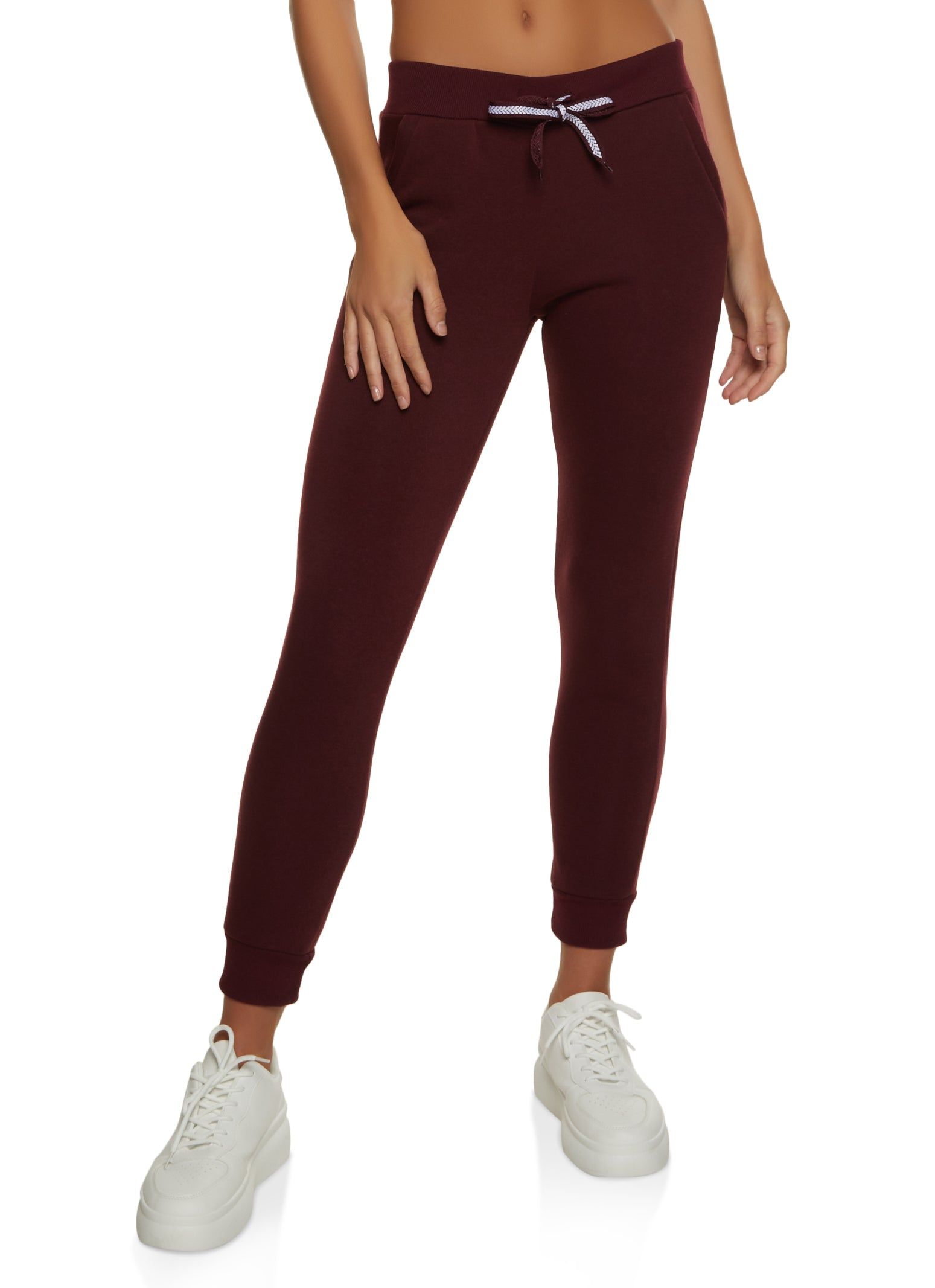 Fleece Pocket Drawstring Joggers sold by Rainbow