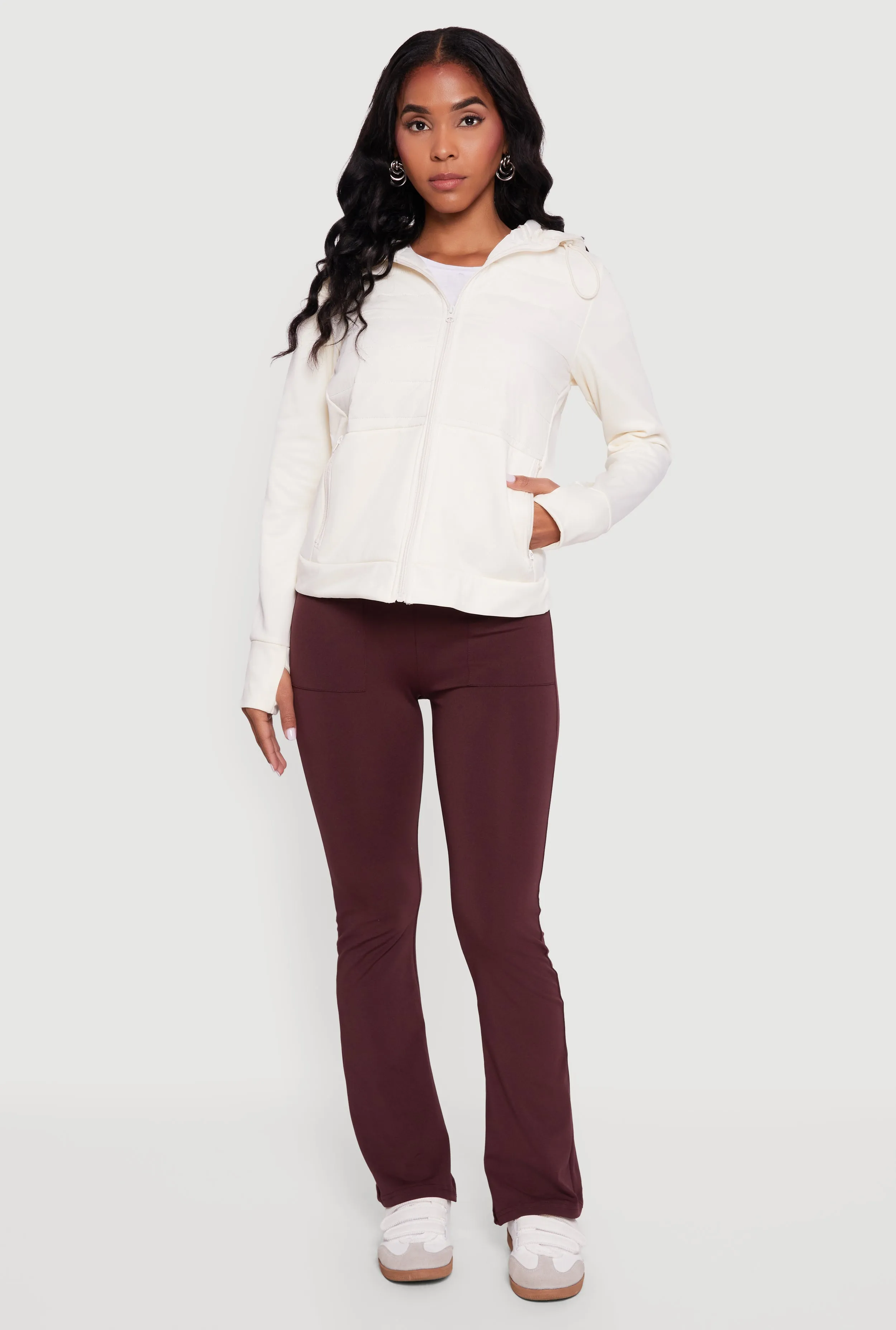 Lightweight Hooded Zip Front Puffer Jacket sold by Rainbow product image thumbnail 4