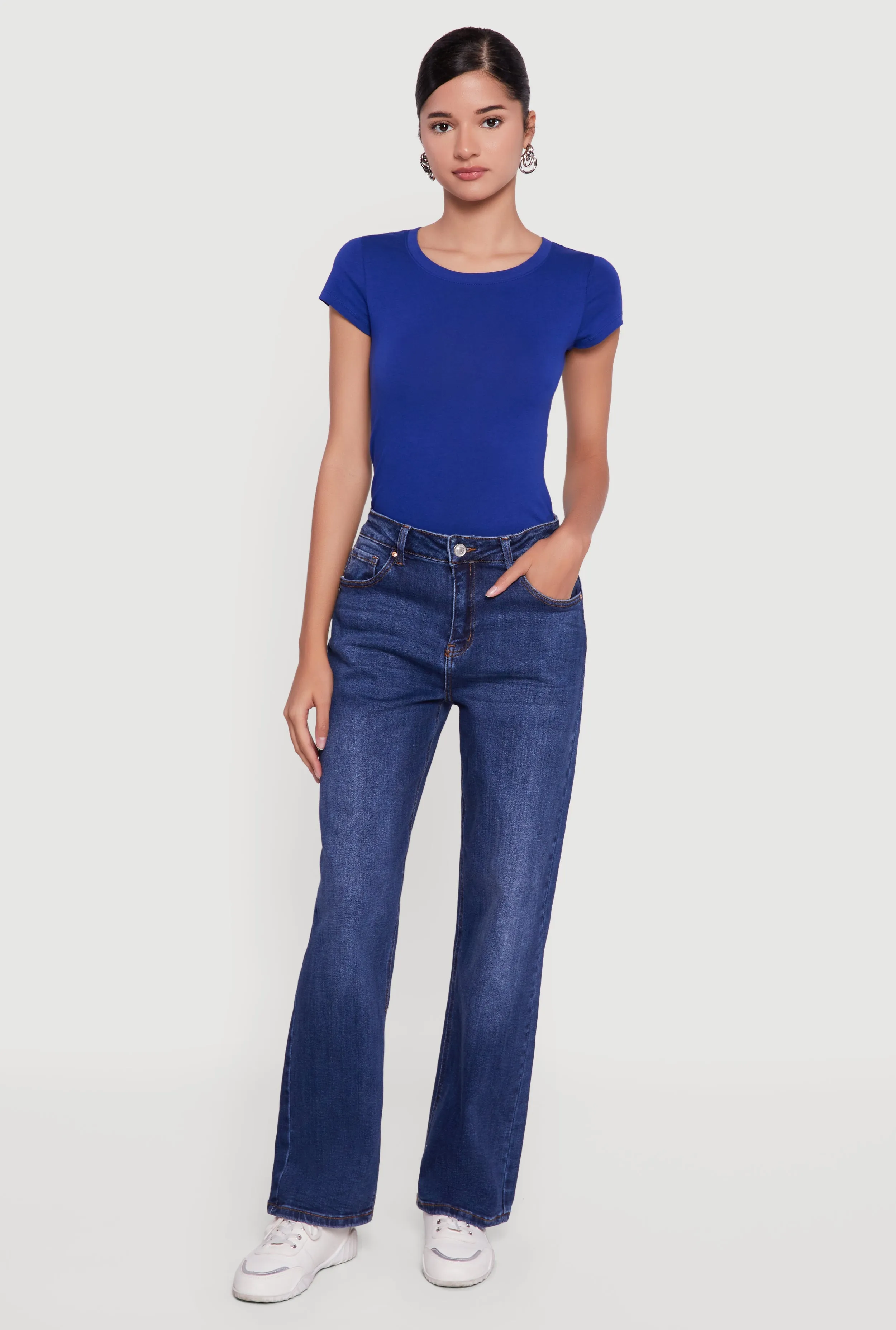 Basic Short Sleeve Crew Neck Tee sold by Rainbow product image thumbnail 3