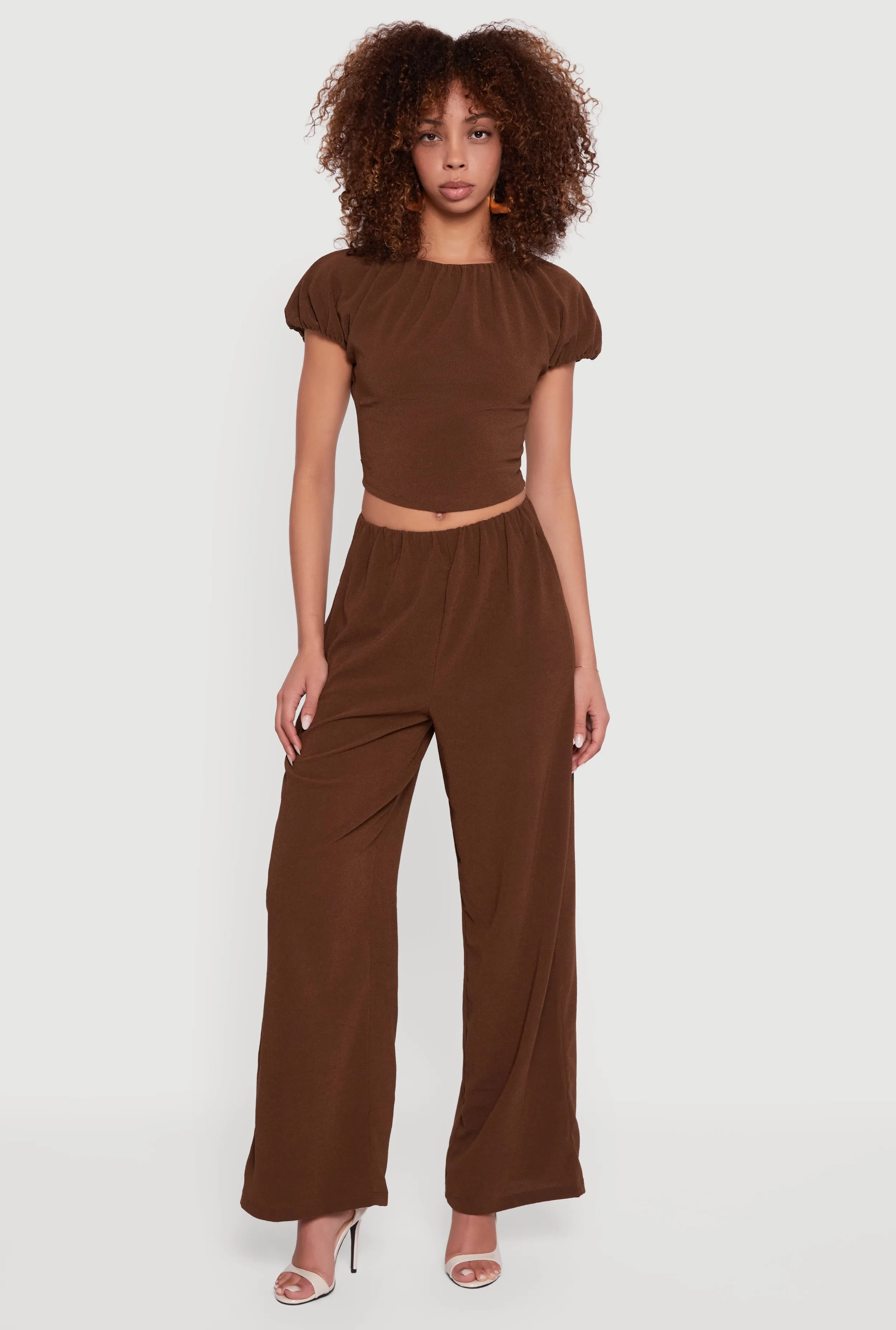 Textured Knit Wide Leg Dress Pants sold by Rainbow product image thumbnail 2