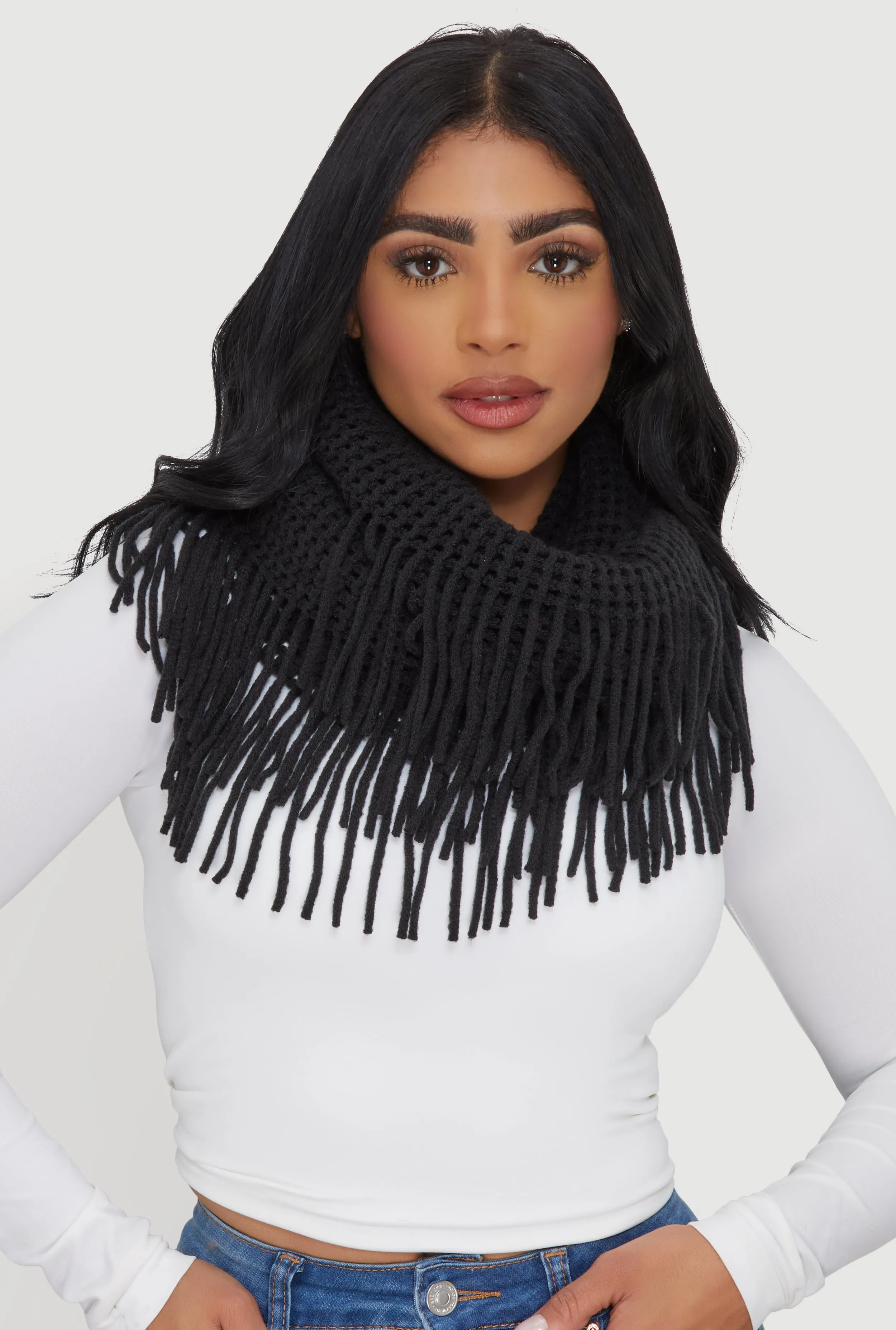 Fringed Infinity Scarf sold by Rainbow product image thumbnail 2