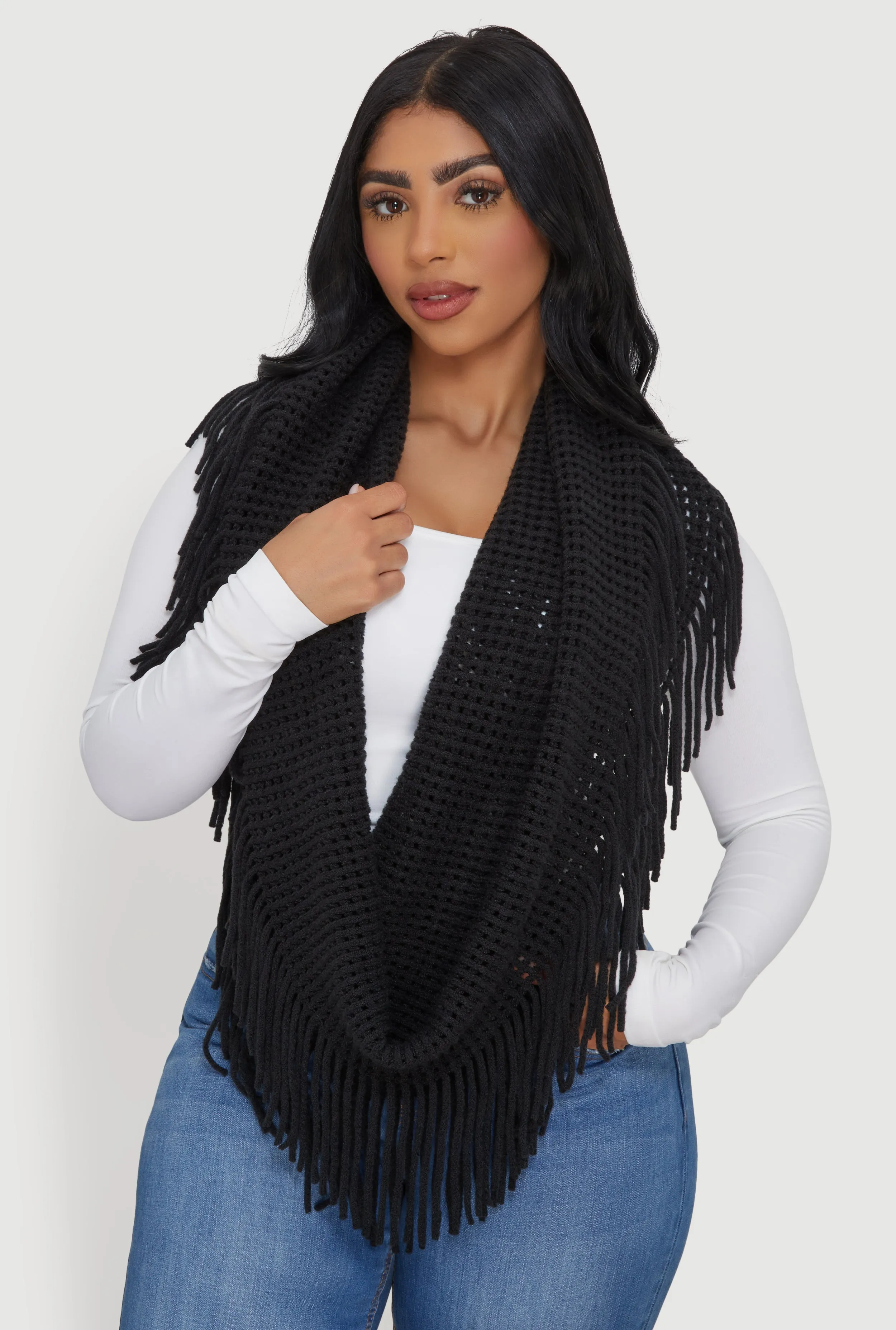 Fringed Infinity Scarf sold by Rainbow product image thumbnail 3