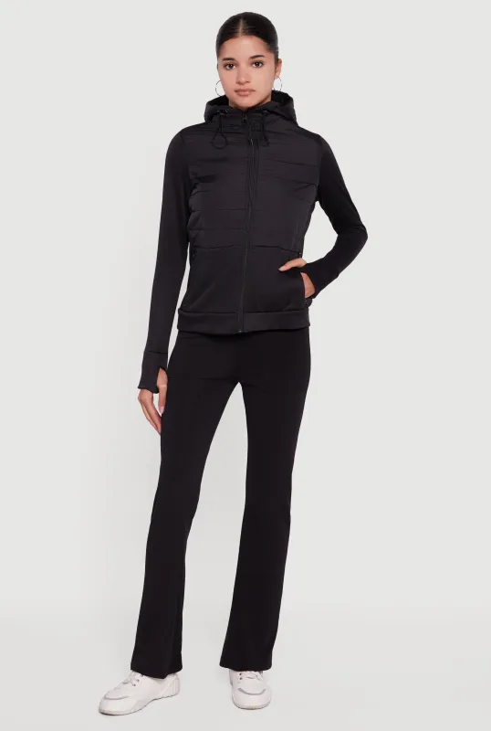 Lightweight Hooded Zip Front Puffer Jacket sold by Rainbow