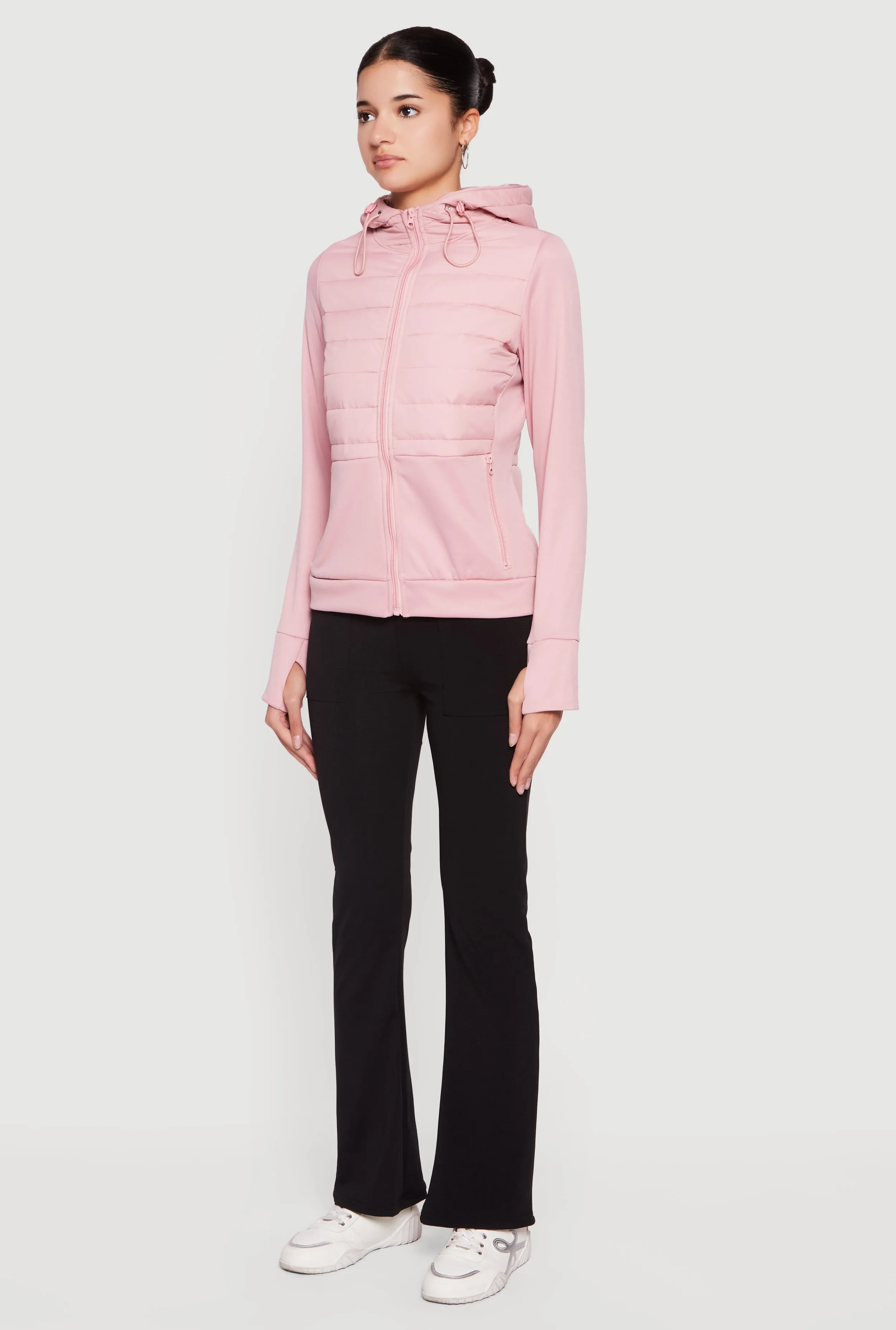 Lightweight Hooded Zip Front Puffer Jacket sold by Rainbow product image thumbnail 5