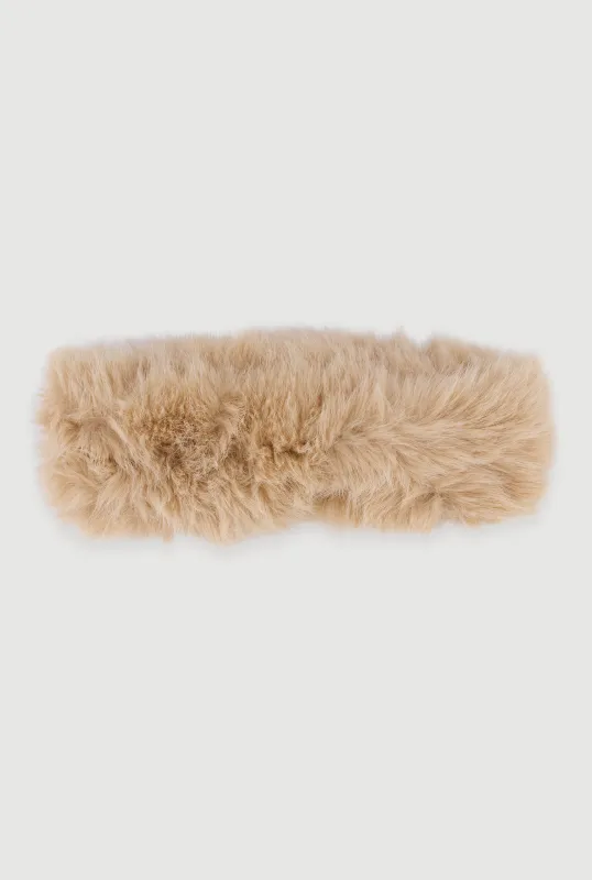 Solid Faux Fur Headband sold by Rainbow