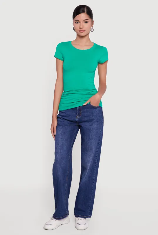 Basic Short Sleeve Crew Neck Tee sold by Rainbow