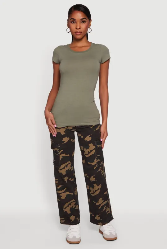 Basic Short Sleeve Crew Neck Tee sold by Rainbow