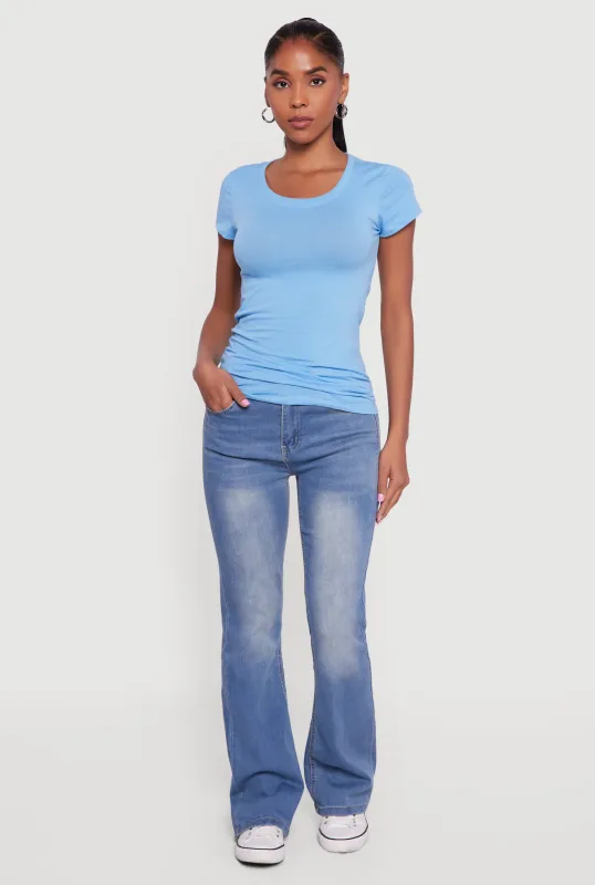 Basic Short Sleeve Crew Neck Tee sold by Rainbow