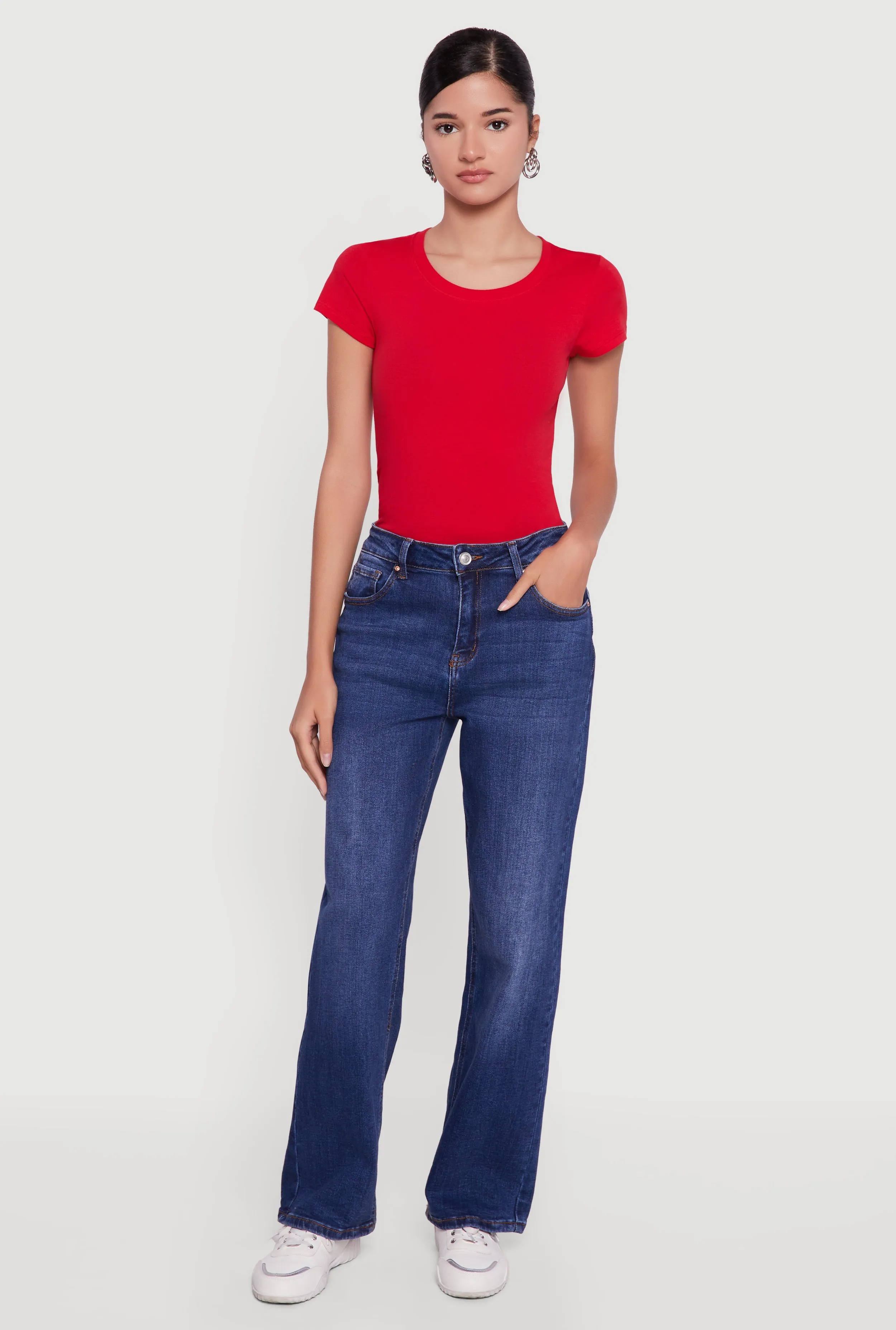 Basic Short Sleeve Crew Neck Tee sold by Rainbow