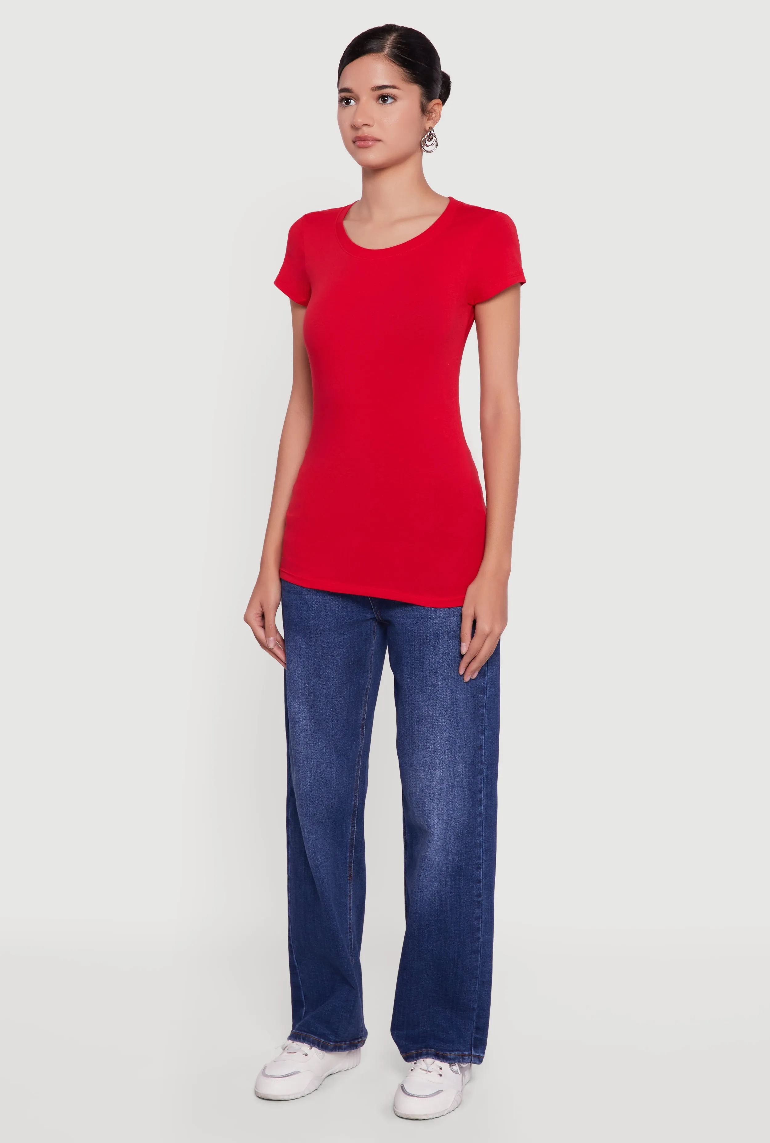 Basic Short Sleeve Crew Neck Tee sold by Rainbow product image thumbnail 5