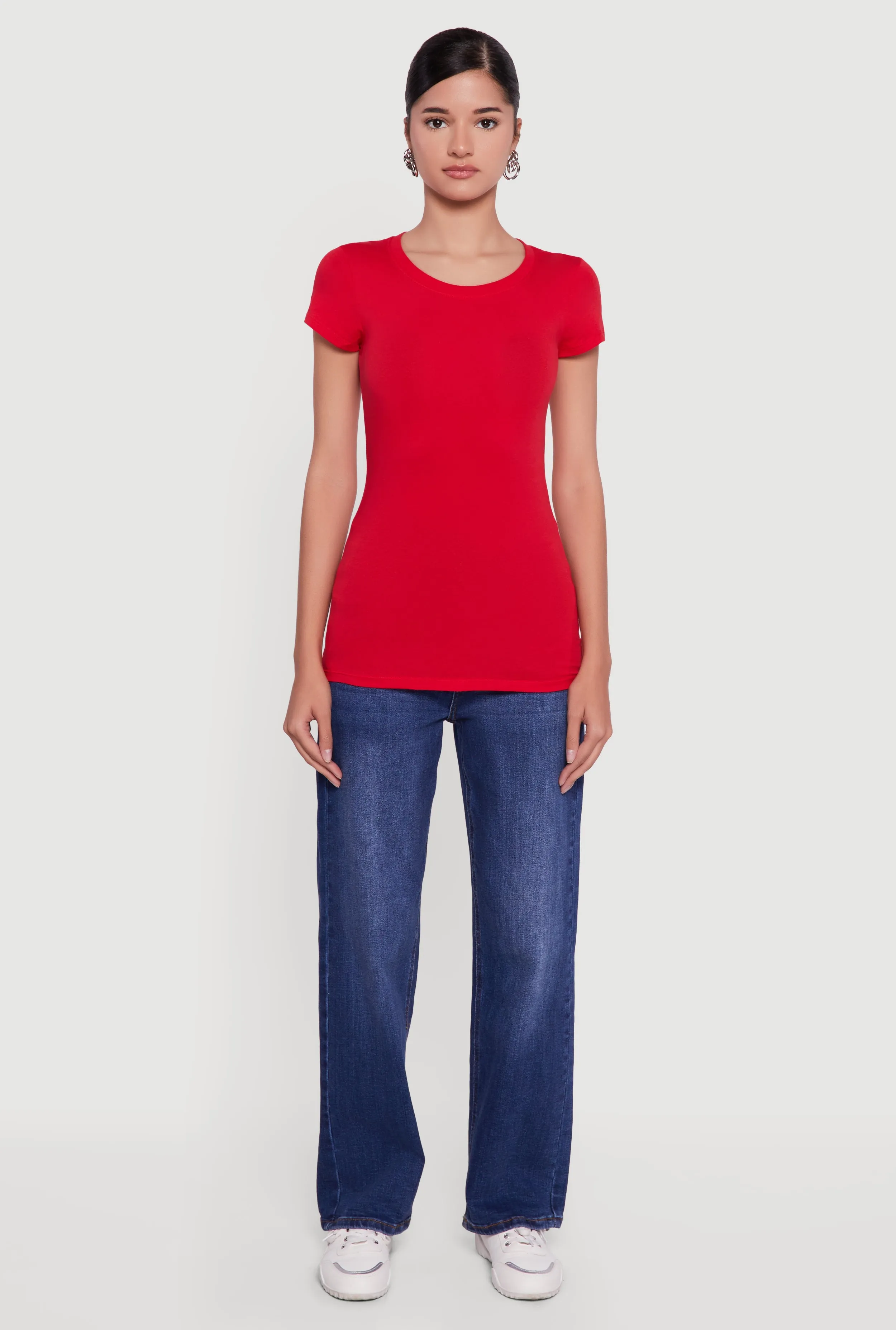 Basic Short Sleeve Crew Neck Tee sold by Rainbow product image thumbnail 3