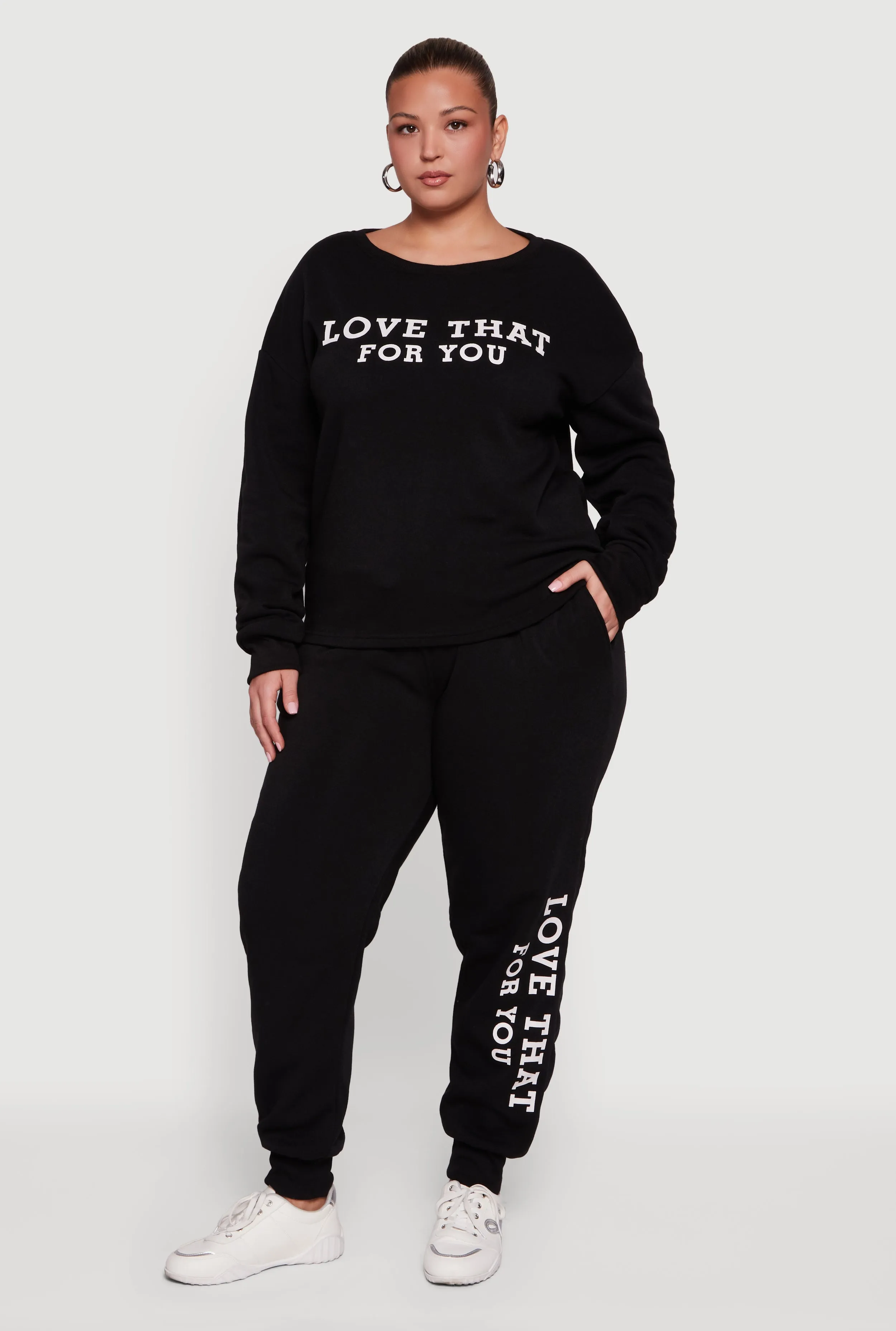 Plus Size Love That For You Graphic Sweatshirt sold by Rainbow product image thumbnail 3