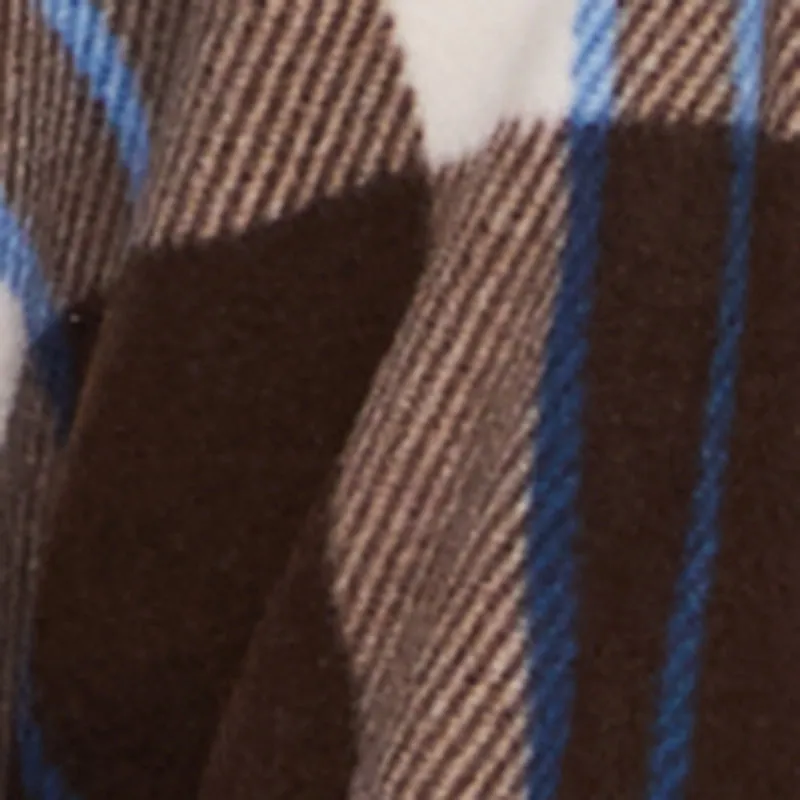 Plus Size Faux Fur Collared Plaid Zip Front Shacket sold by Rainbow product image thumbnail 4