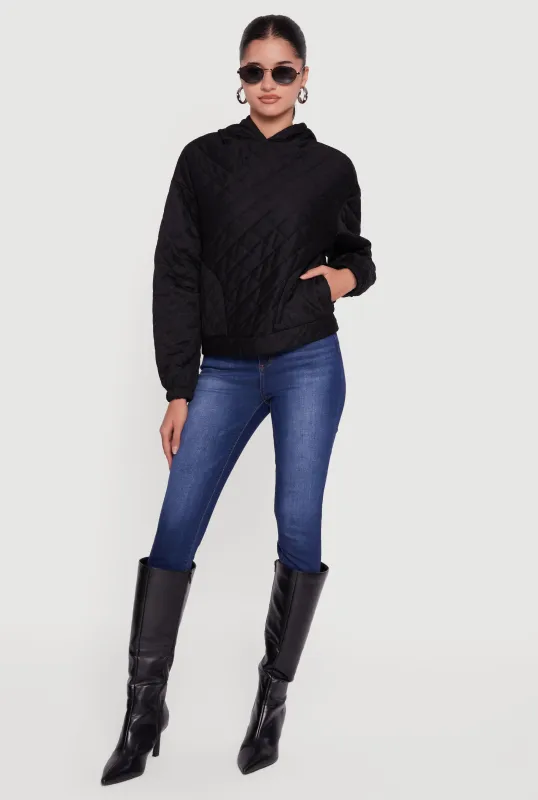 Quilted Pullover Hoodie sold by Rainbow
